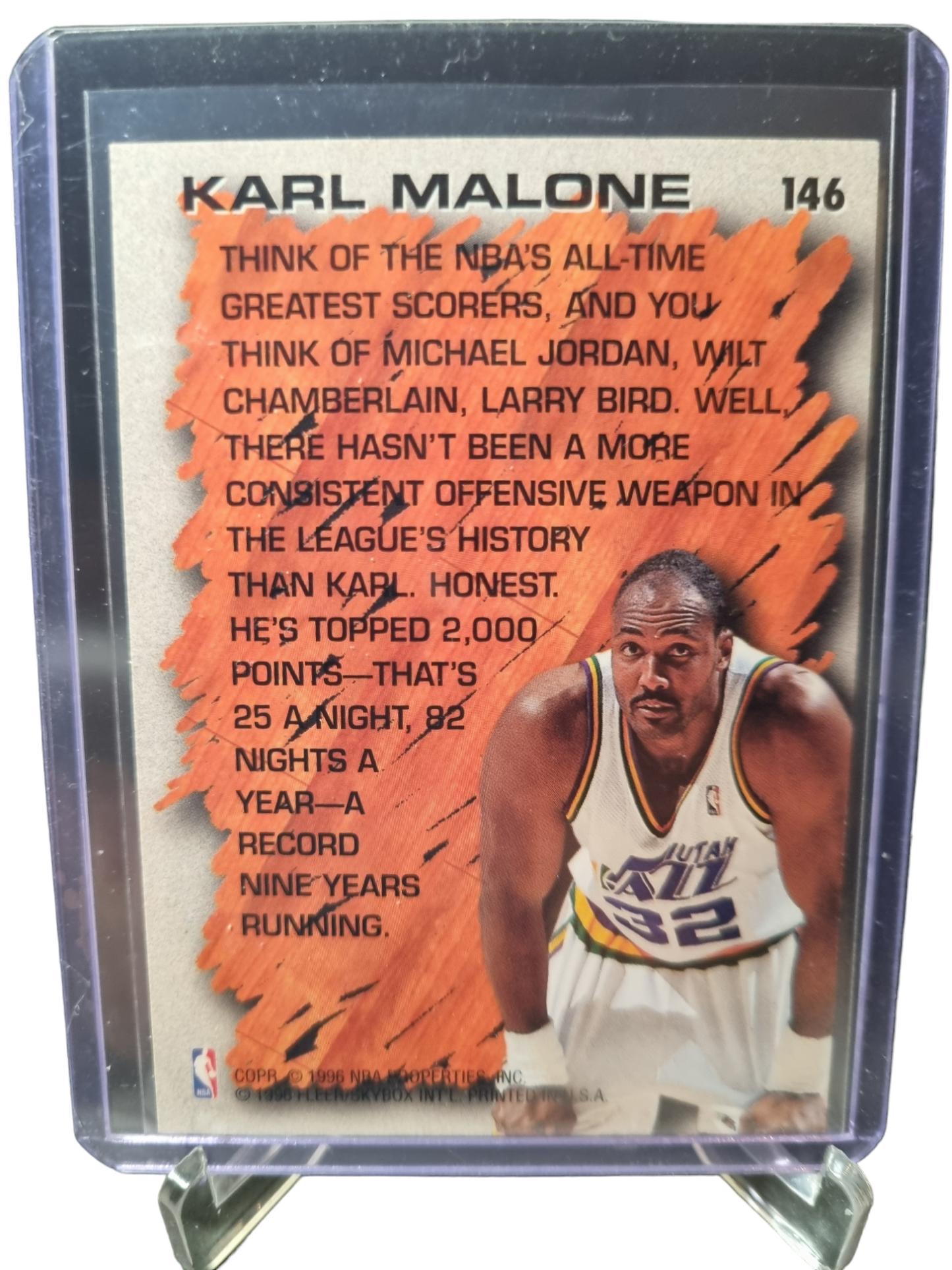 1996-97 Fleer #146 Karl Malone Hardwood Leader