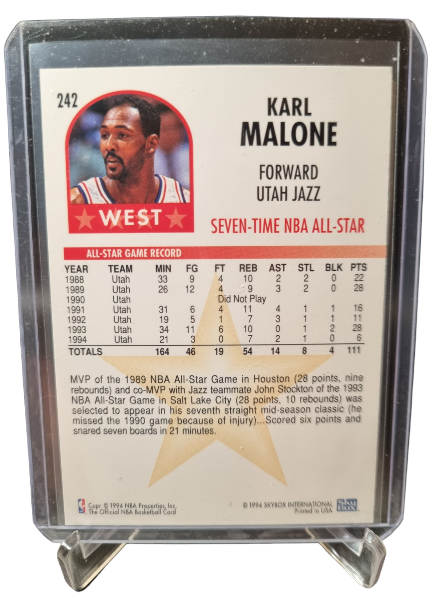 1994 Hoops #242 Karl Malone