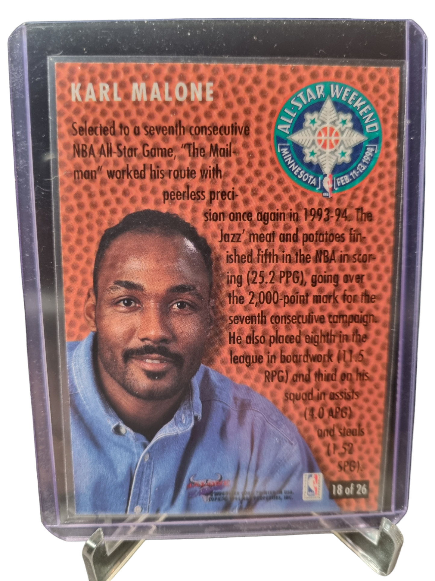 1994-95 Fleer #18 of 26 Karl Malone All-Star Weekend