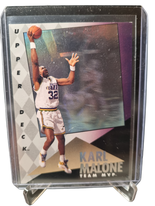 1993 Upper Deck #26 Karl Malone Team MVP Hologram Card