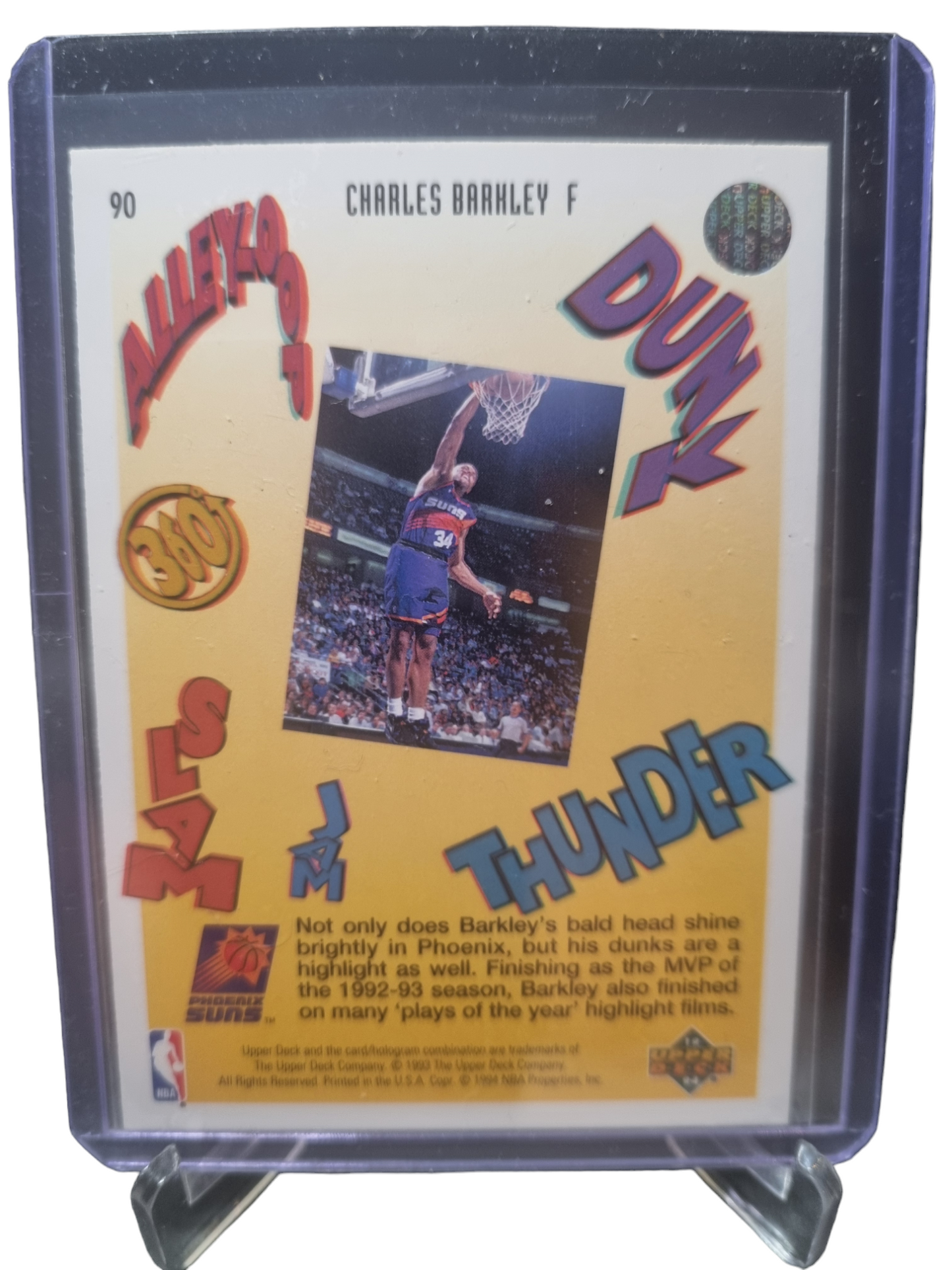 1993 Upper Deck #90 Charles Barkley 3-D Jam