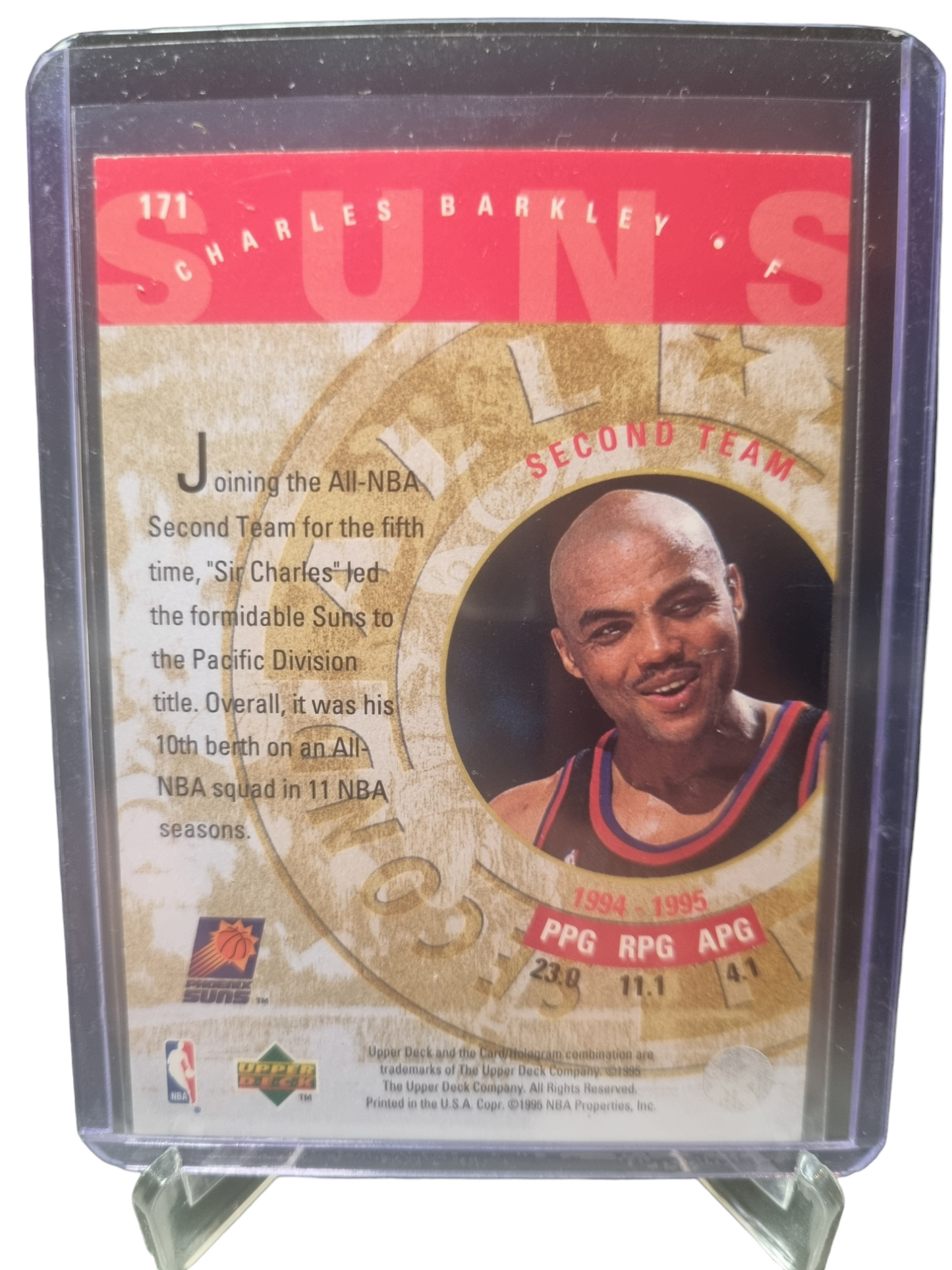 1995 Upper Deck #171 Charles Barkley All NBA Second Team