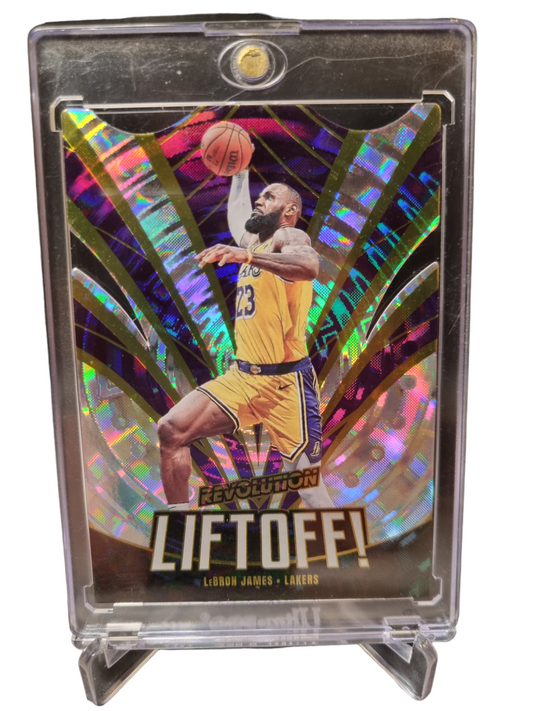 2023-24 Panini Revolution #1 Lebron James Lift Off Die Cut Fractal