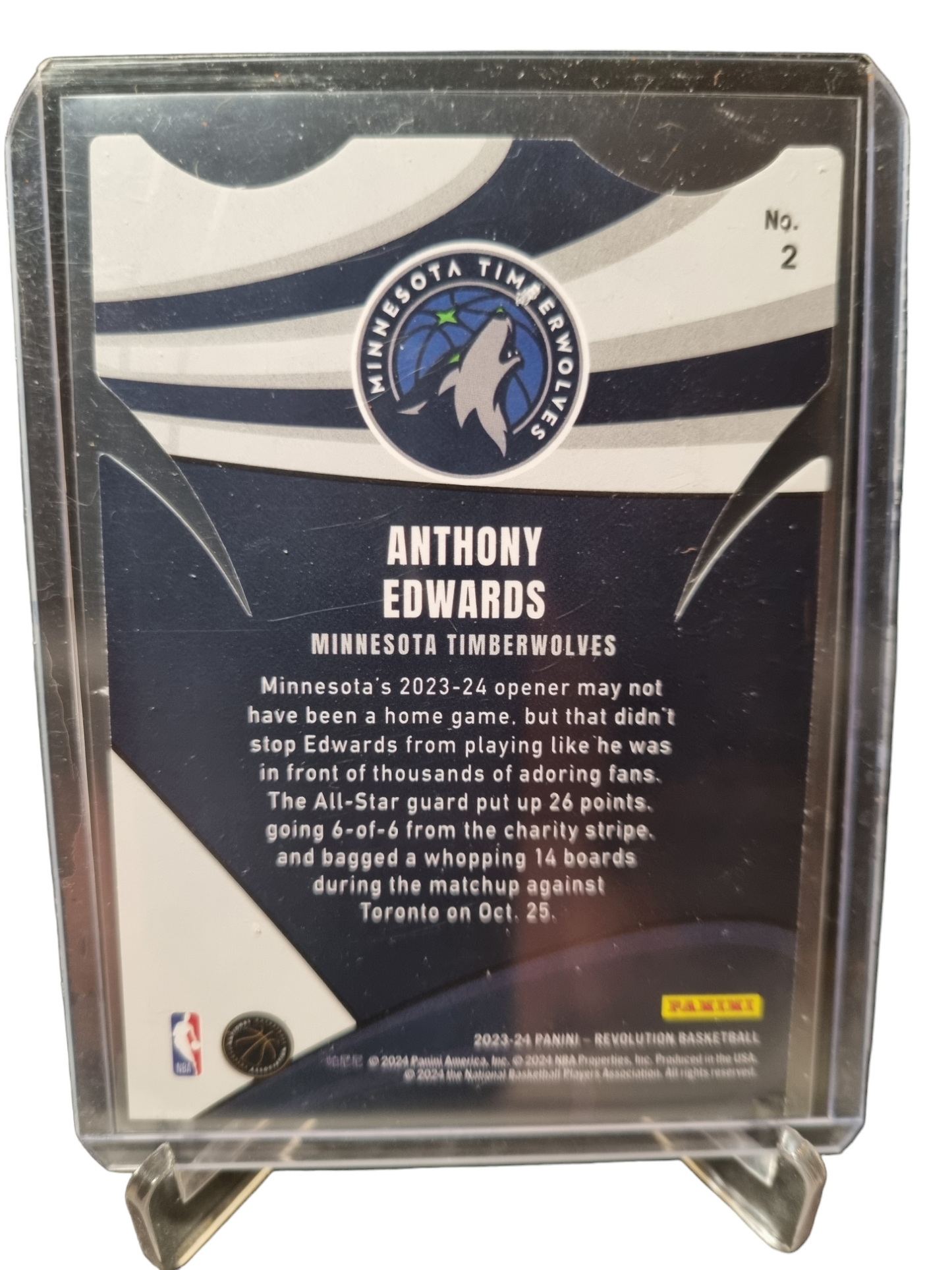 2023-24 Panini Revolution #2 Anthony Edwards Lift Off Die Cut