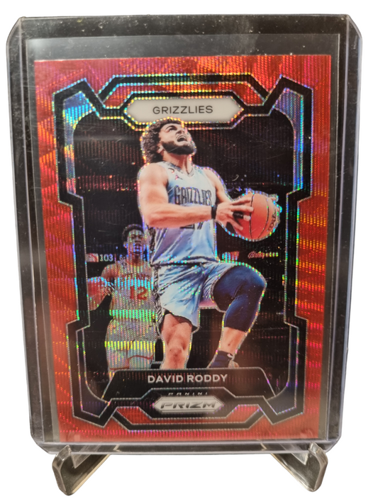 2023-24 Panini Prizm #267 David Roddy Red Wave Prizm