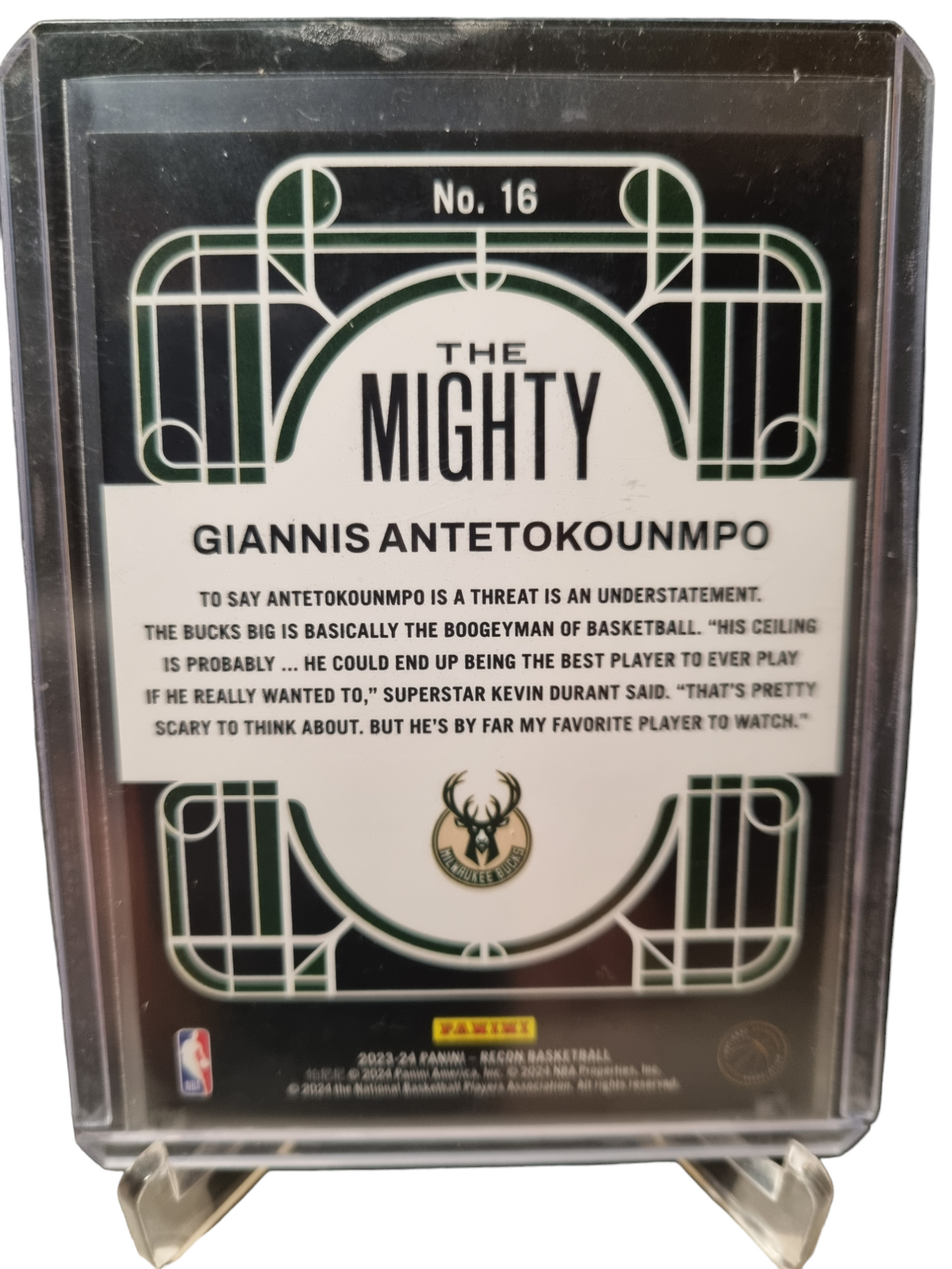 2023-24 Panini Recon #16 Giannis Antetokounmpo The Mighty