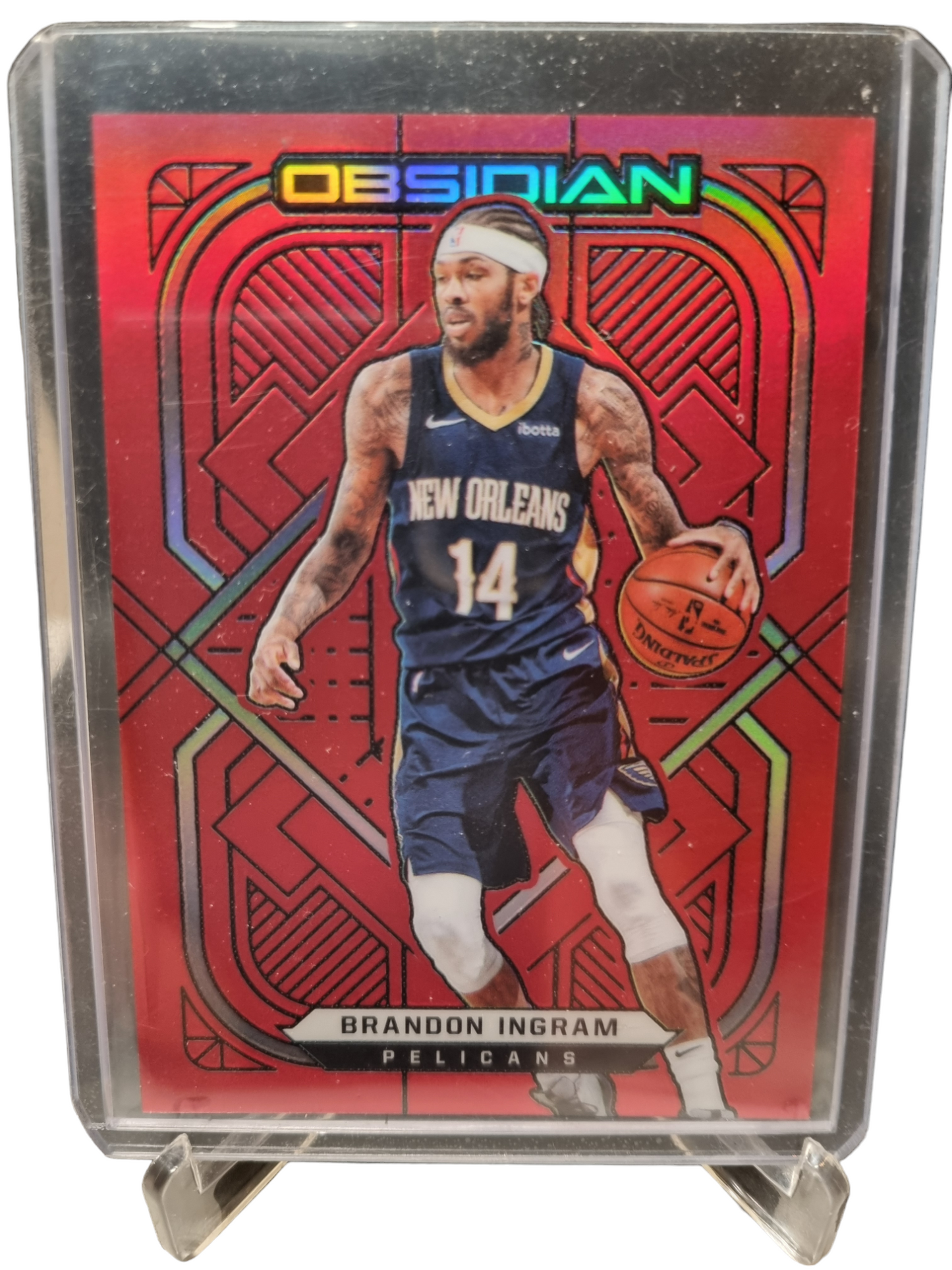 2020-21 Panini Obsidian #38 Brandon Ingram Red Flood