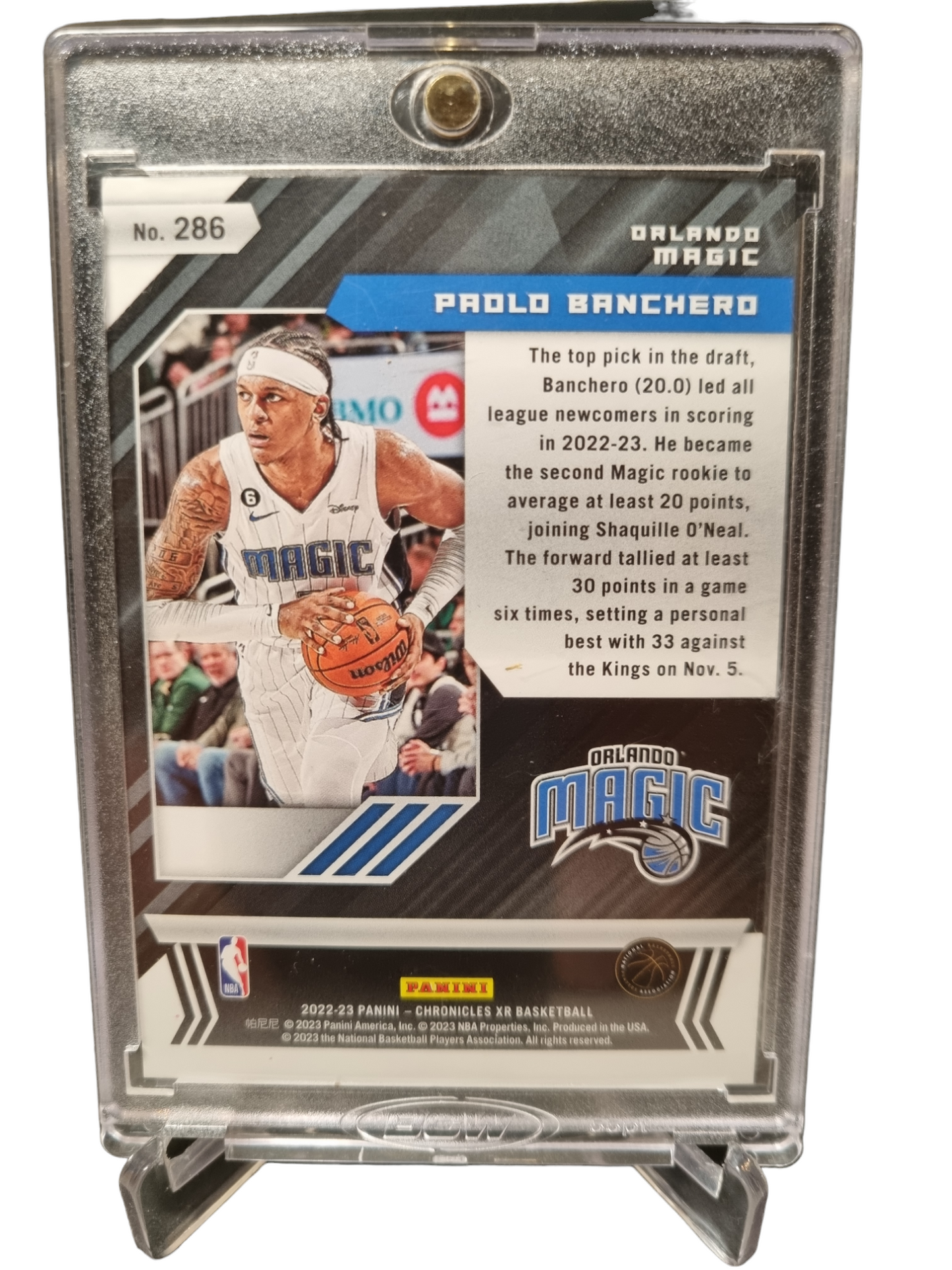 2022-23 Panini Chronicles XR #286 Paolo Banchero Rookie Card Blue 01/99