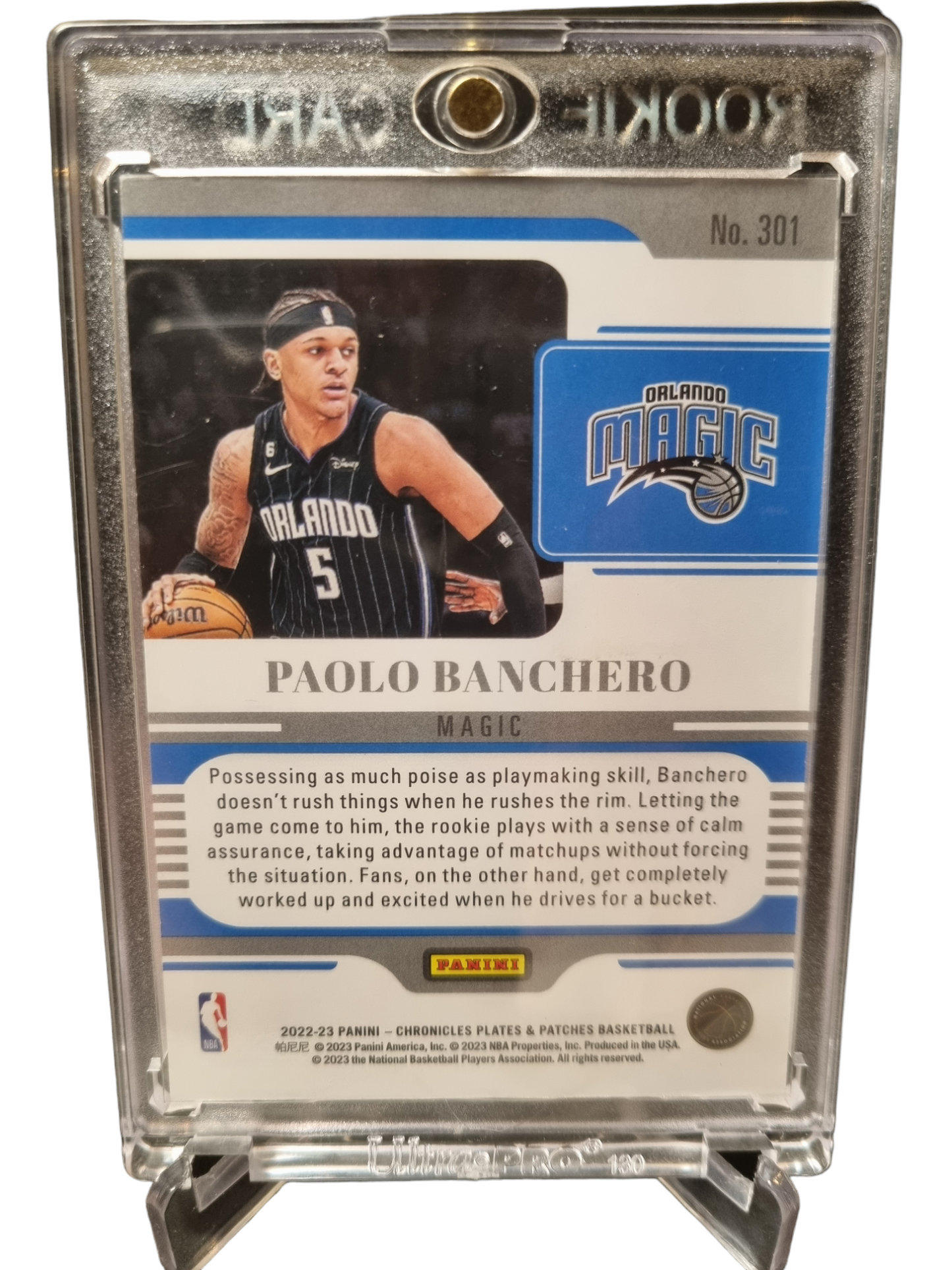 2022-23 Panini Chronicles Plates and Patches #301 Paolo Banchero Rookie Card Blue 39/49