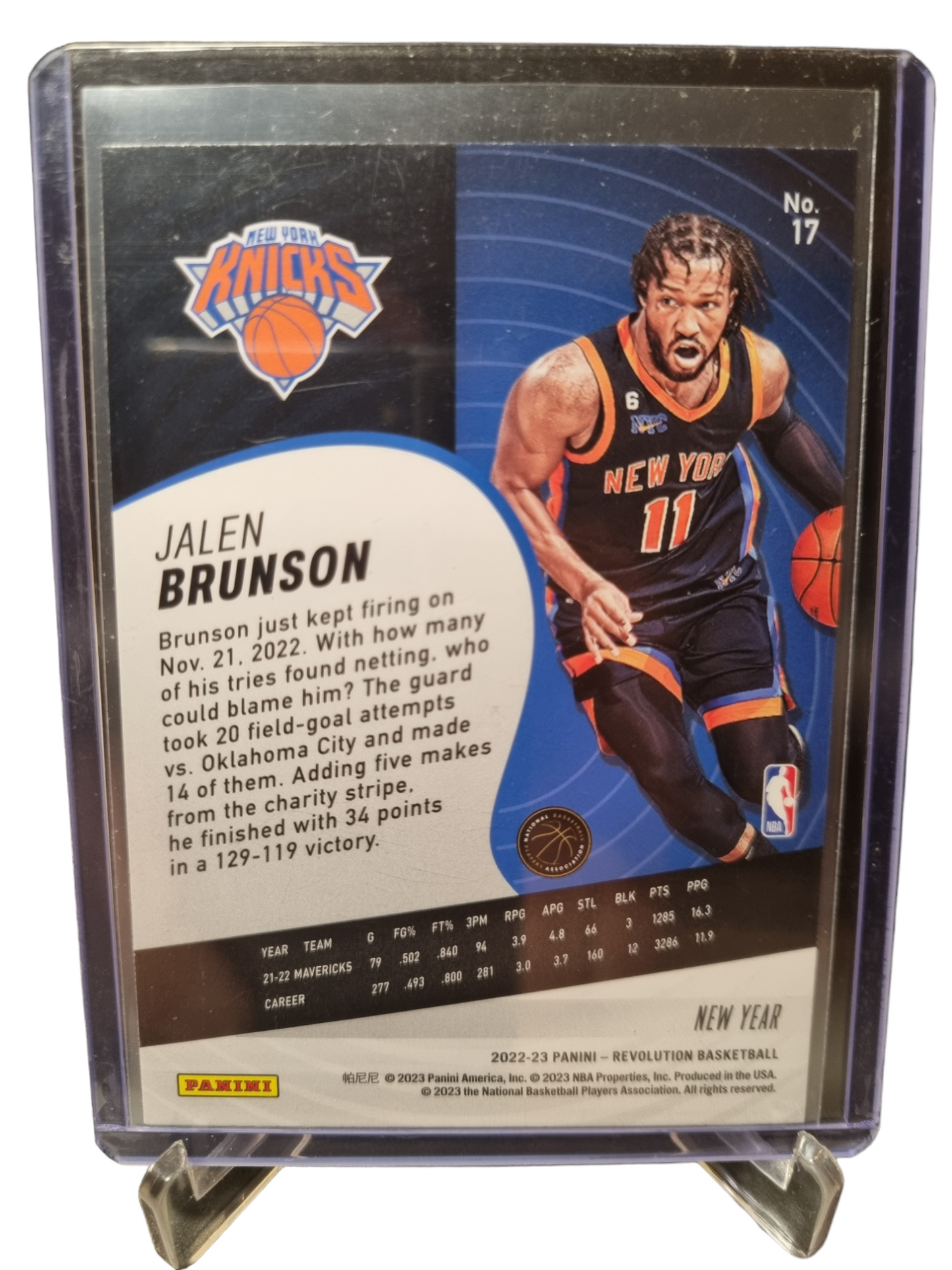 2022-23 Panini Revolution #17 Jalen Brunson New Year