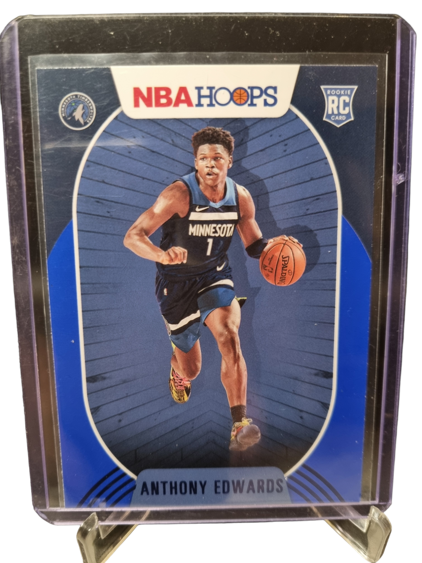 2020-21 Panini Hoops #216 Anthony Edwards Rookie Card Blue