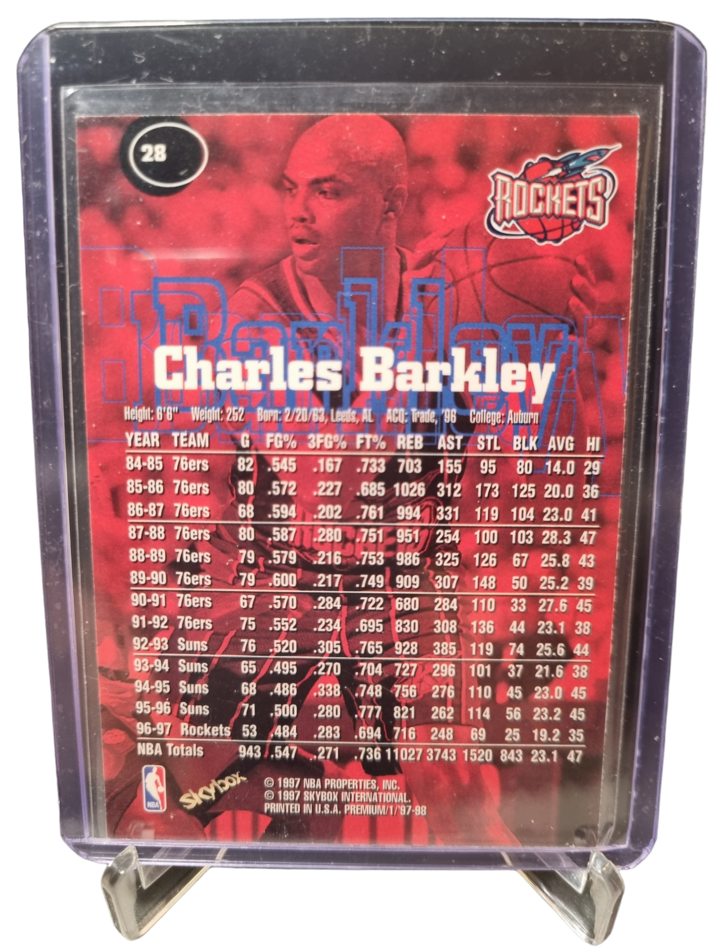 1997 Skybox Premium #28 Charles Barkley