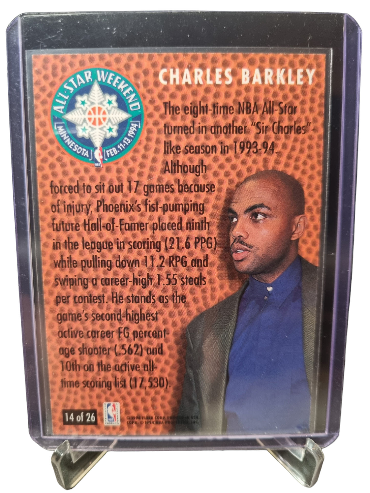 1994-95 Fleer #14 of 26 Charles Barkley All-Star Weekend