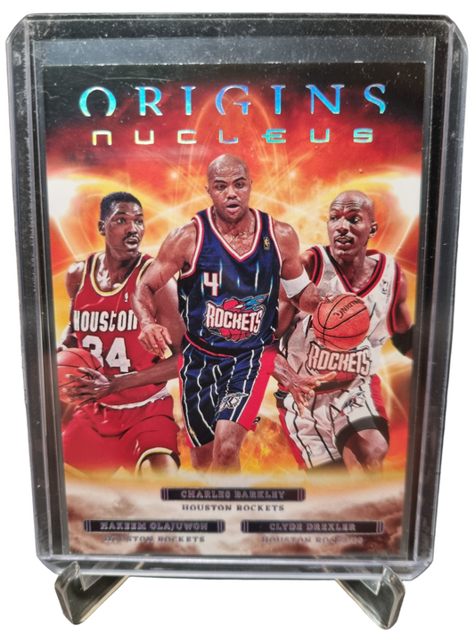 2022-23 Panini Origins #21 Charles Barkley/Hakeem Olajuwon/Clyde Drexler Nucleus