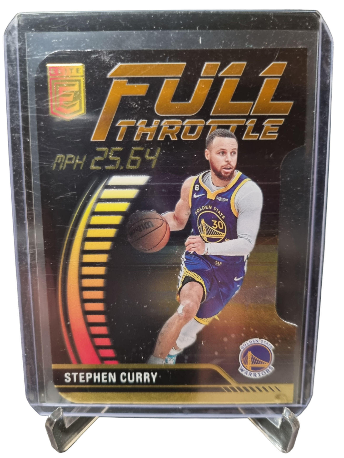 2023-24 Panini Donruss Elite #9 Stephen Curry Full Throttle Orange Die Cut