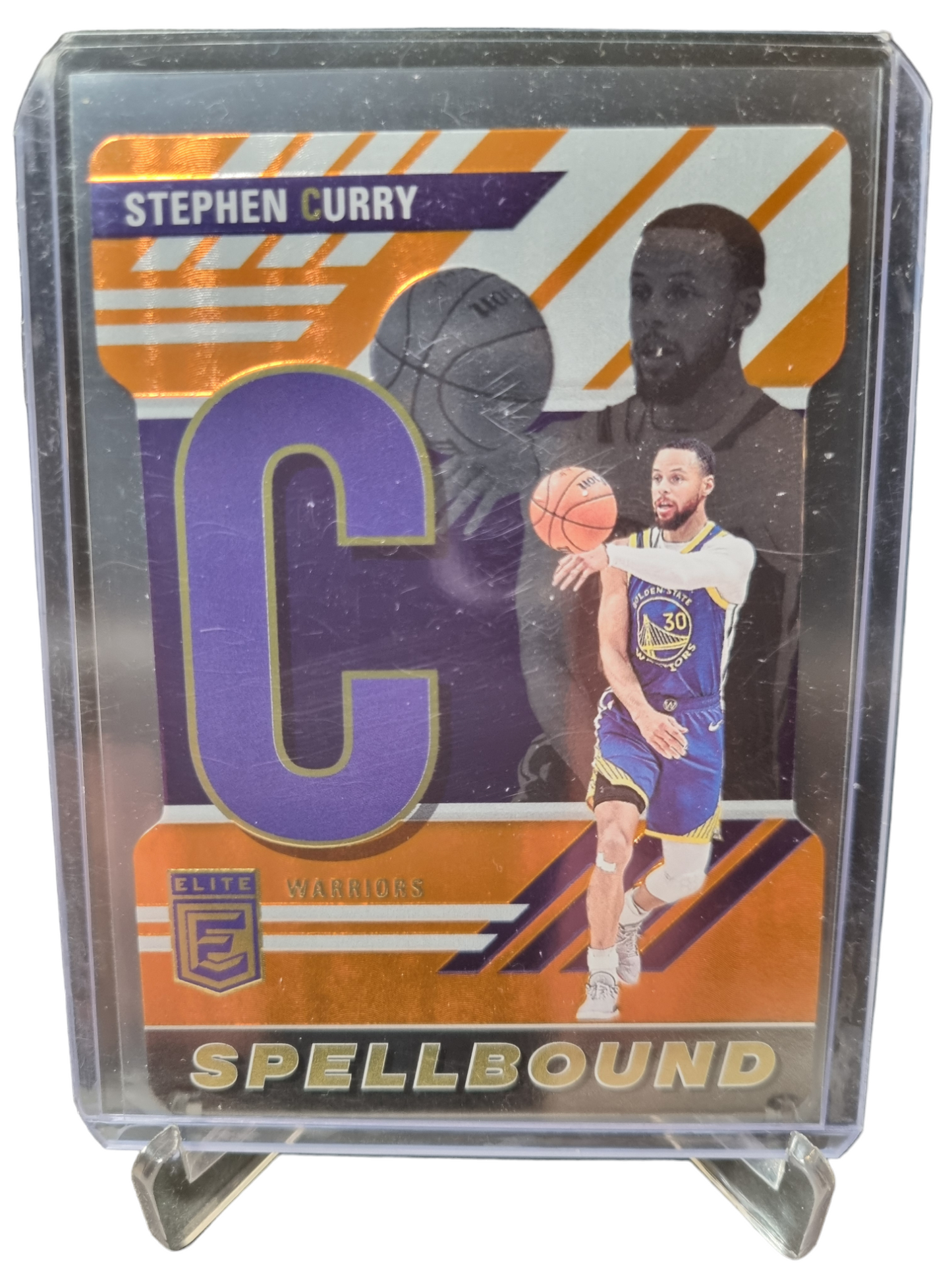 2023-24 Panini Donruss Elite #31 Stephen Curry Spellbound Orange Die Cut C