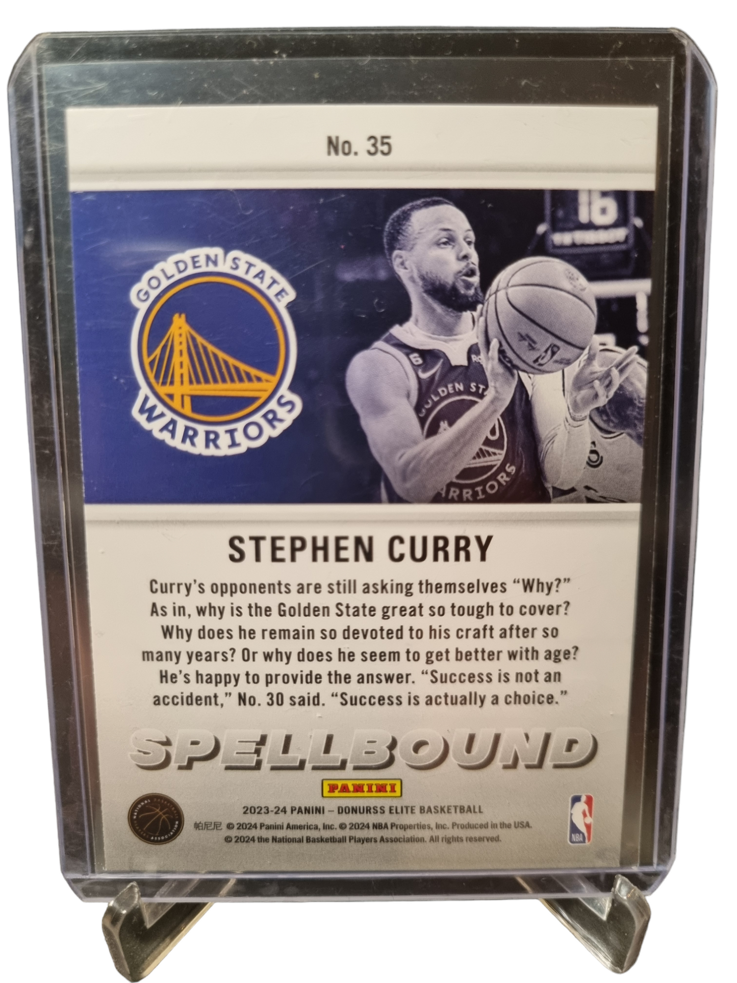 2023-24 Panini Donruss Elite #35 Stephen Curry Spellbound Y