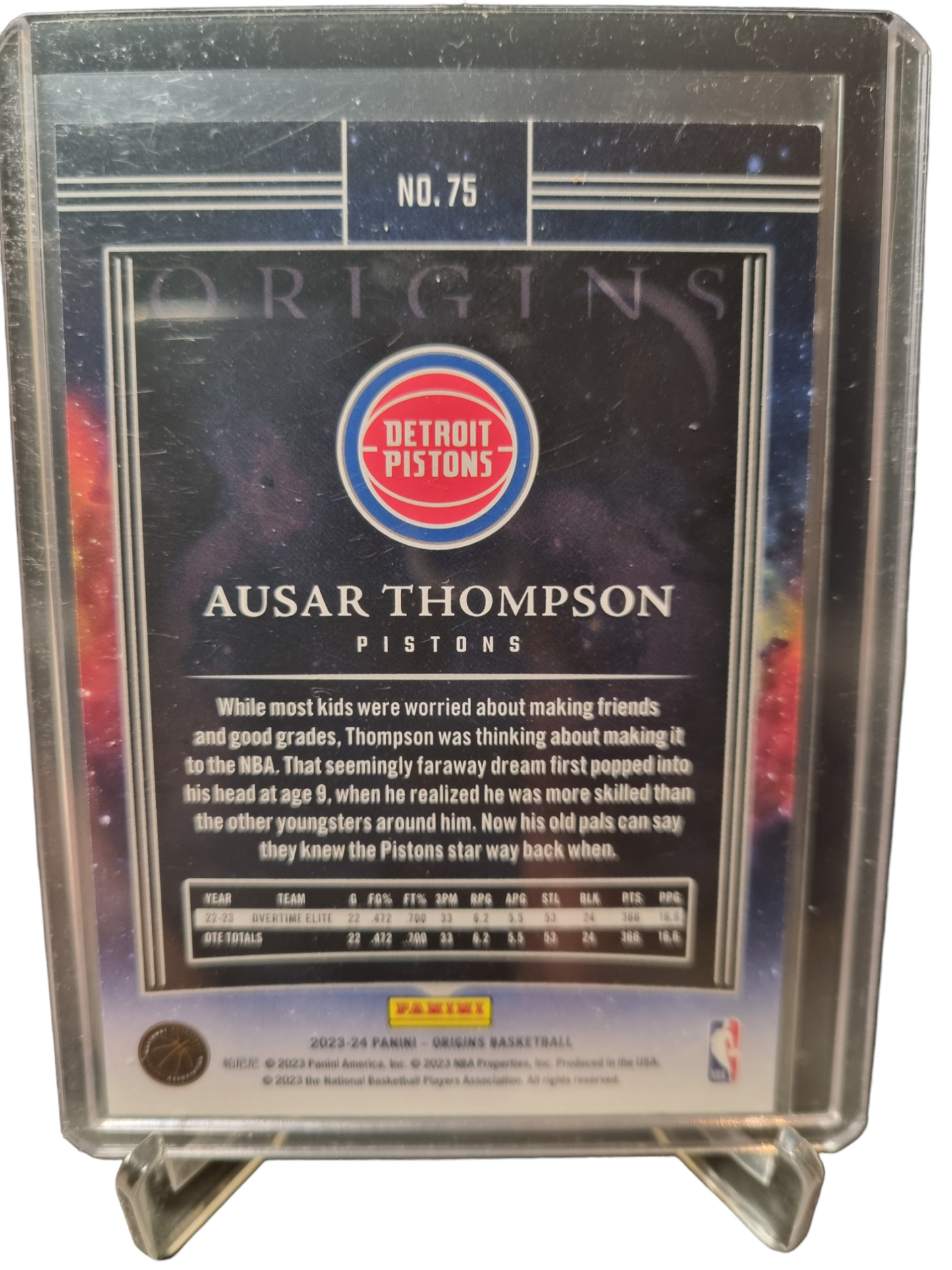 2023-24 Panini Origins #75 Ausar Thompson Rookie Card