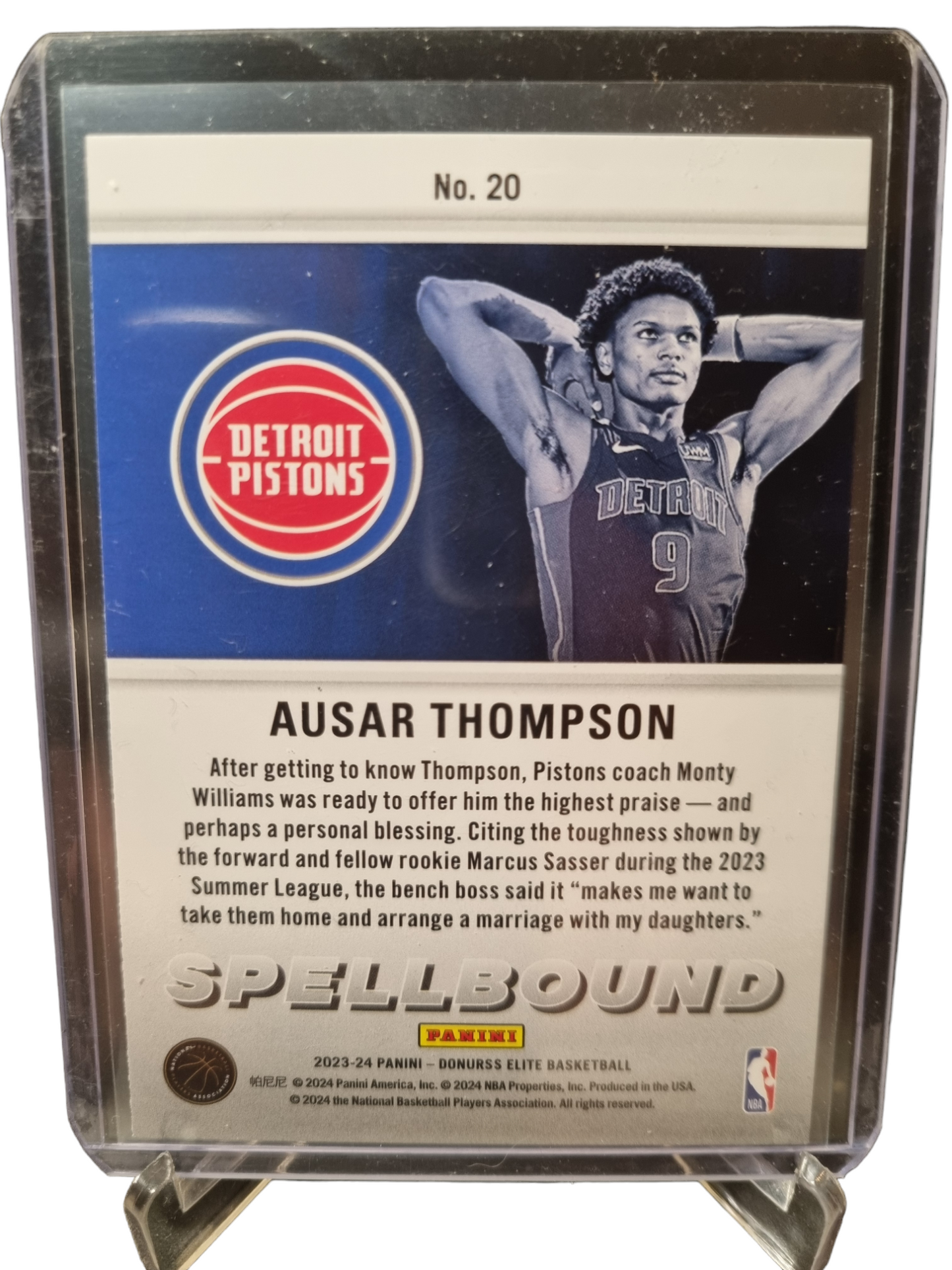 2023-24 Panini Donruss Elite #20 Ausar Thompson Rookie Card Spellbound A