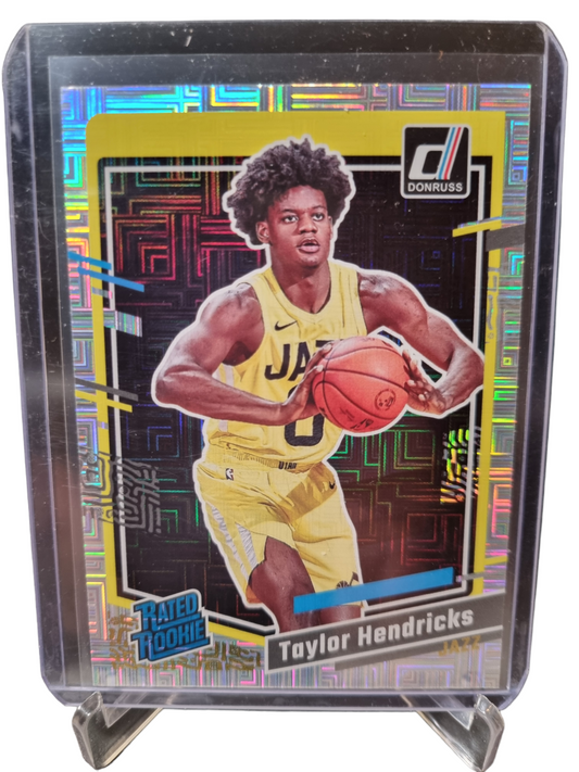 2023-24 Panini Donruss Choice #208 Taylor Hendricks Rookie Card Rated Rookie Choice