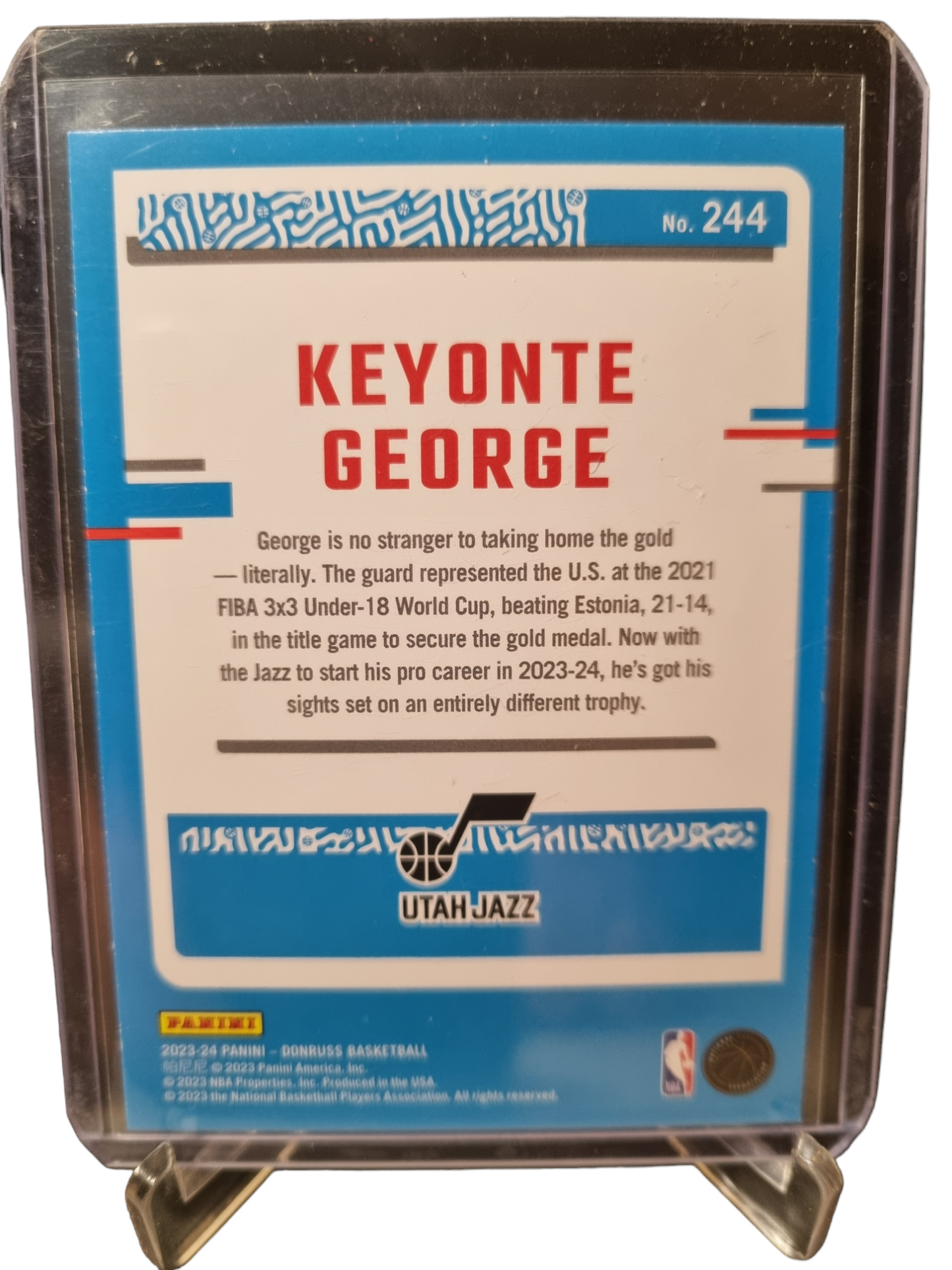 2023-24 Panini Donruss Choice #244 Keyonte George Rookie Card Rated Rookie Choice