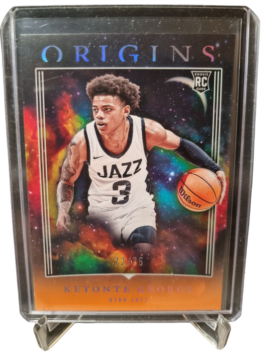 2023-24 Panini Origins #80 Keyonte George Rookie Card Orange 72/75