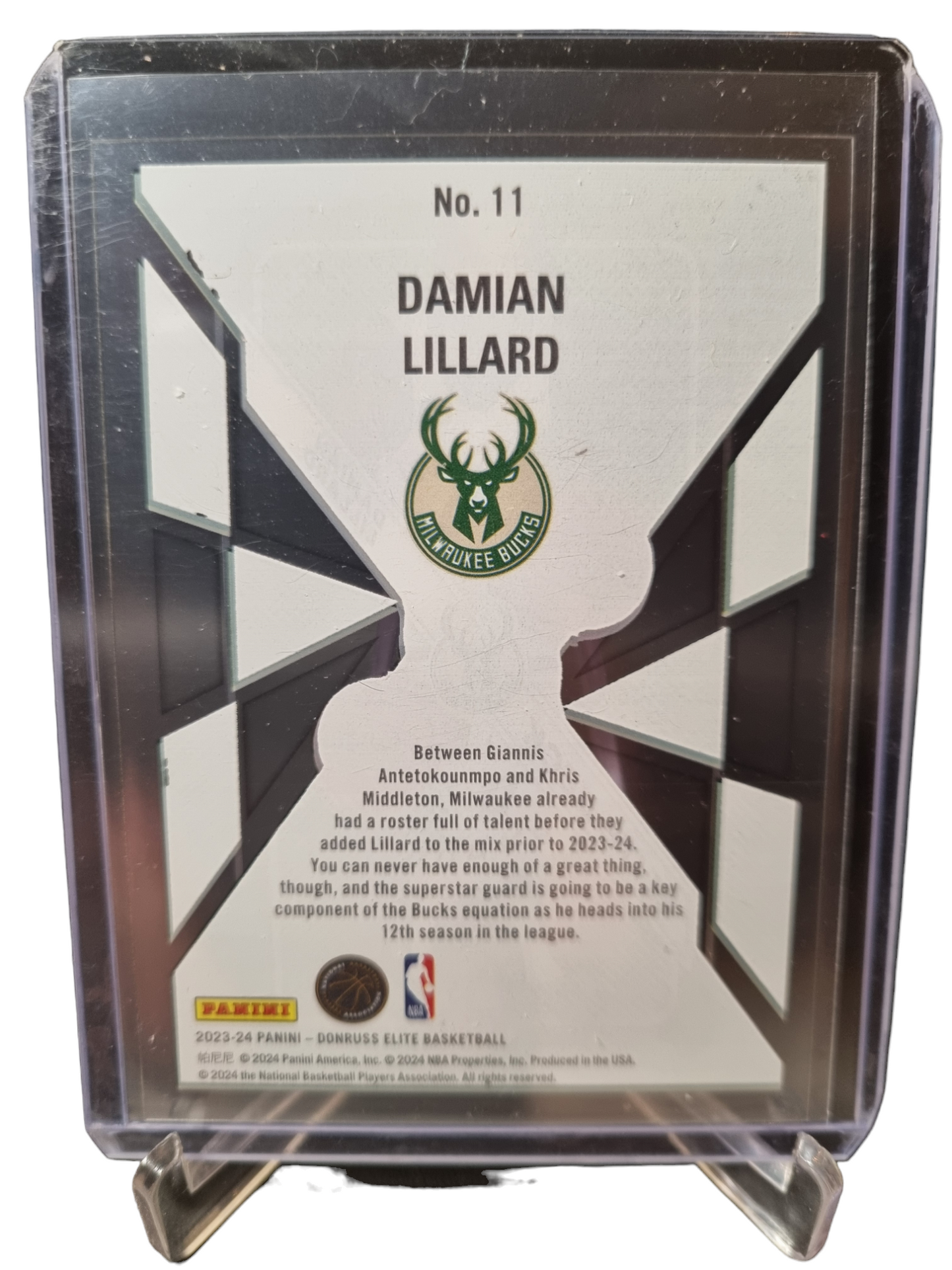 2023-24 Panini Donruss Elite #11 Damian Lillard Elite Deck