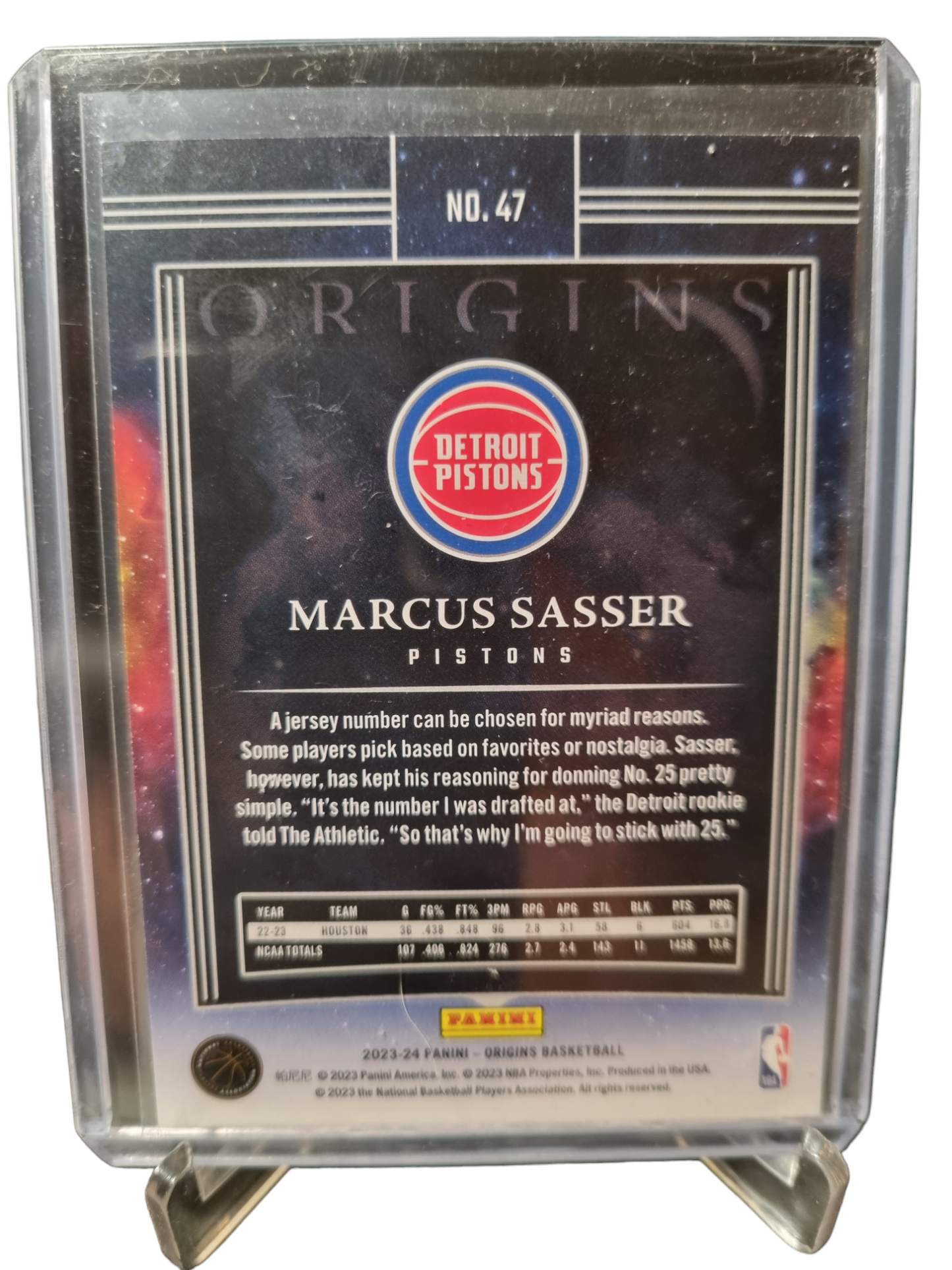 2023-24 Panini Origins #47 Marcus Sasser Rookie Card