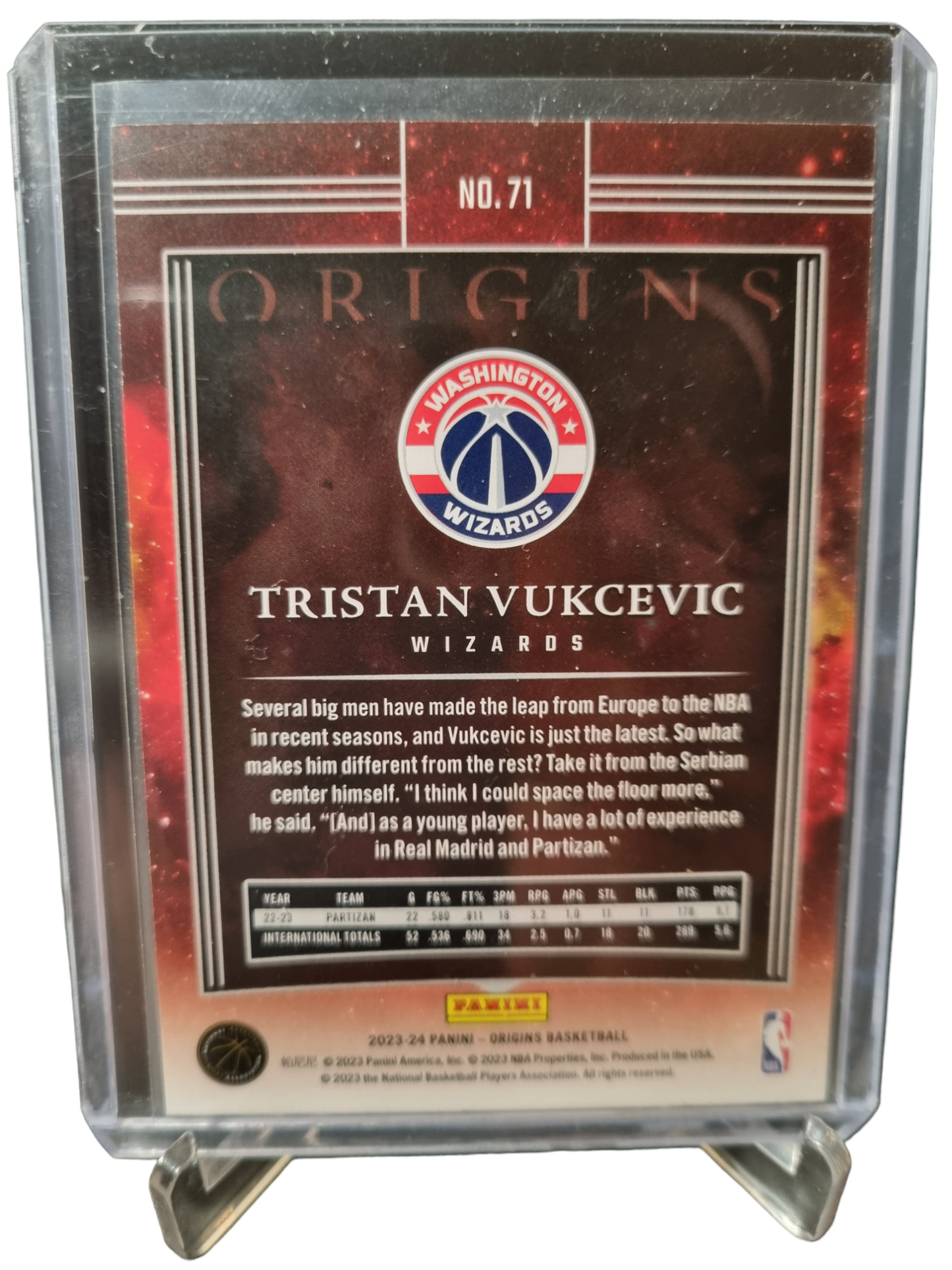 2023-24 Panini Origins #71 Tristan Vukcevic Rookie Card