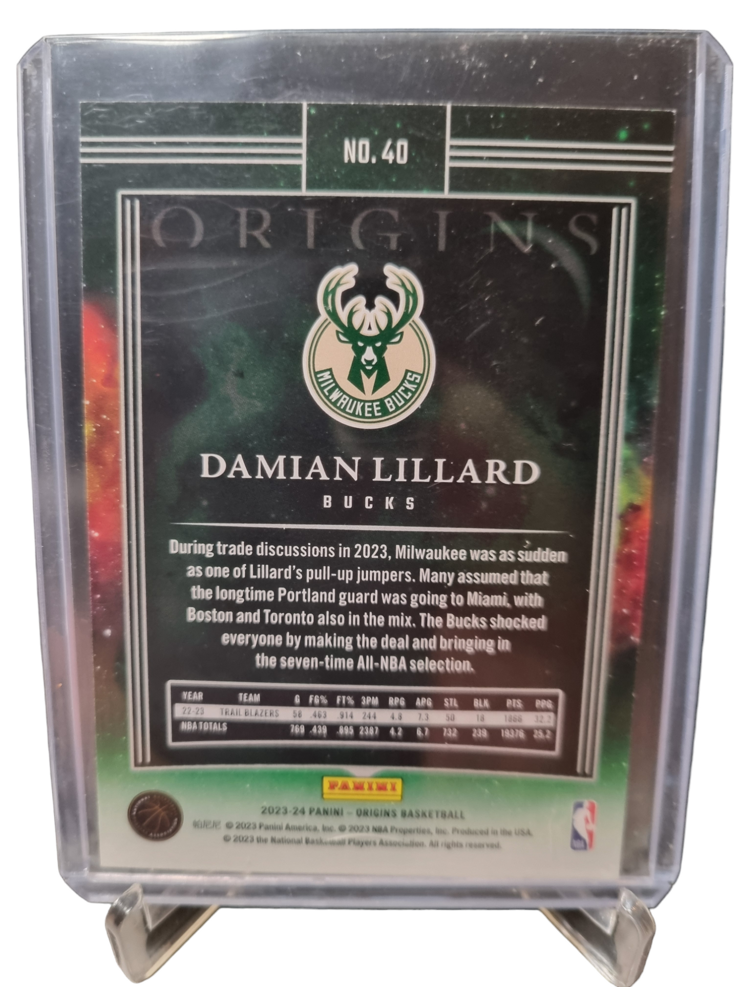 2023-24 Panini Origins #40 Damian Lillard