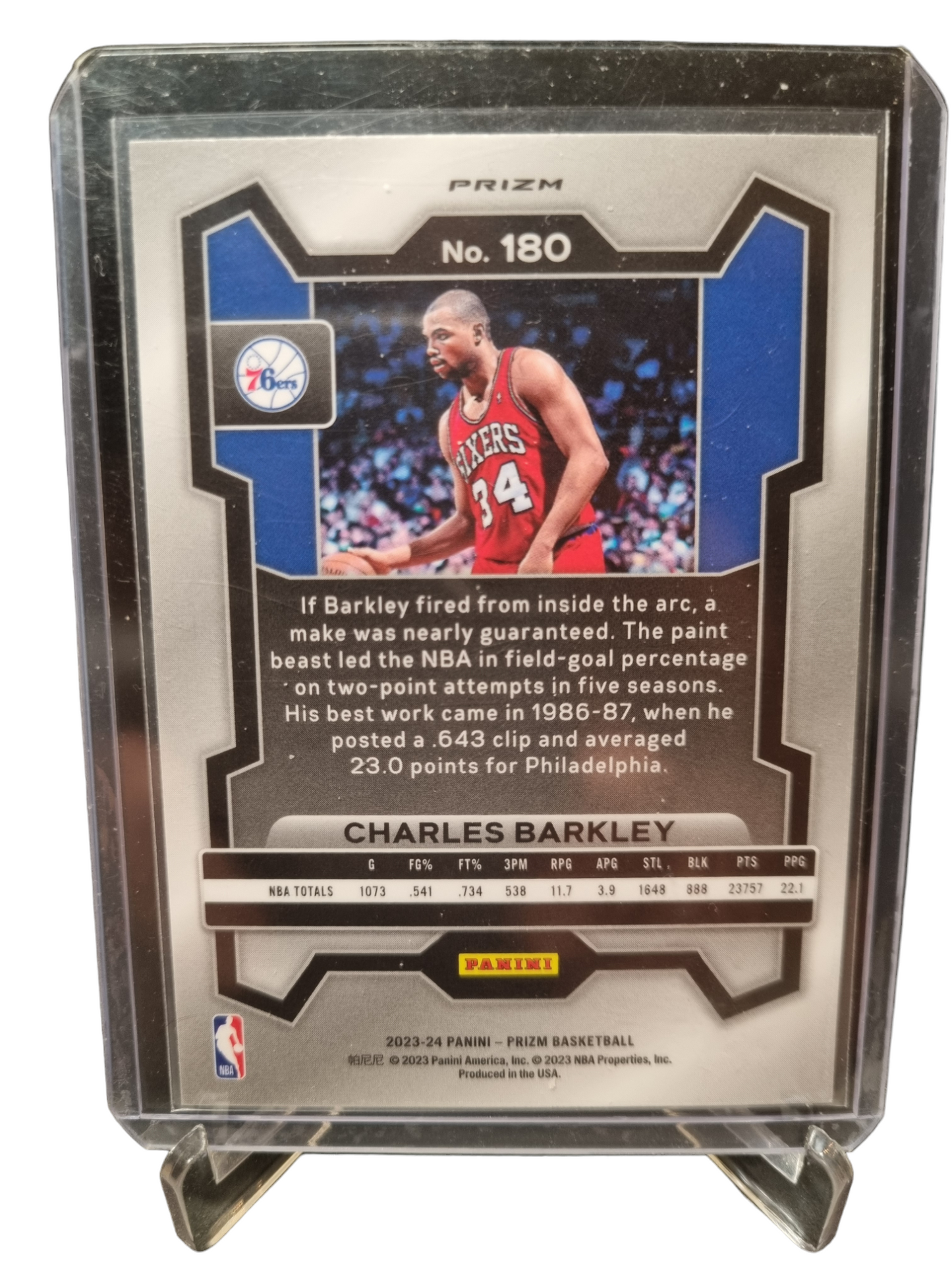 2023-24 Panini Prizm #180 Charles Barkley Silver Cracked Ice Prizm