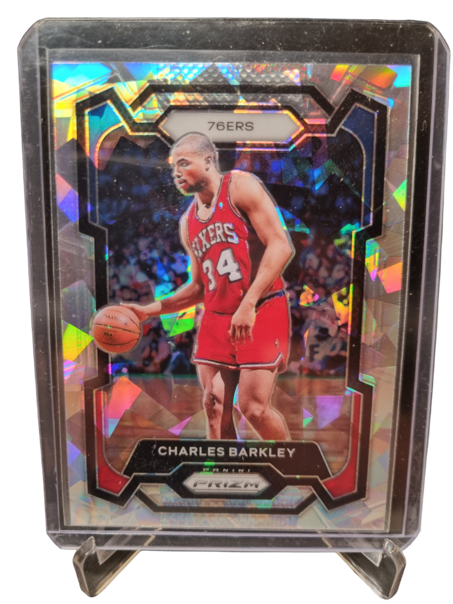 2023-24 Panini Prizm #180 Charles Barkley Silver Cracked Ice Prizm