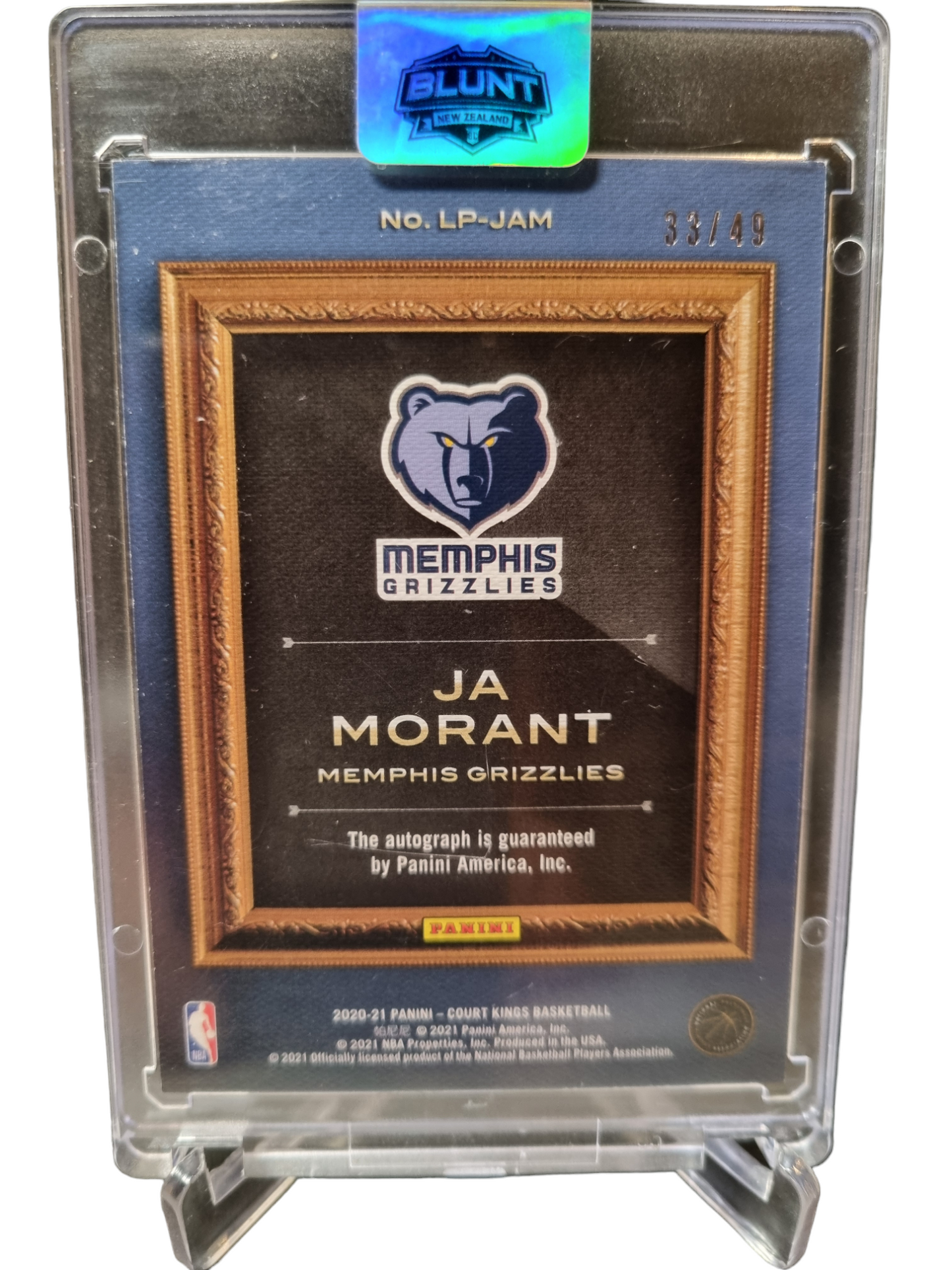 2020-21 Panini Court Kings #LP-JAM JA Morant Legacy Portraits Autograph 33/49