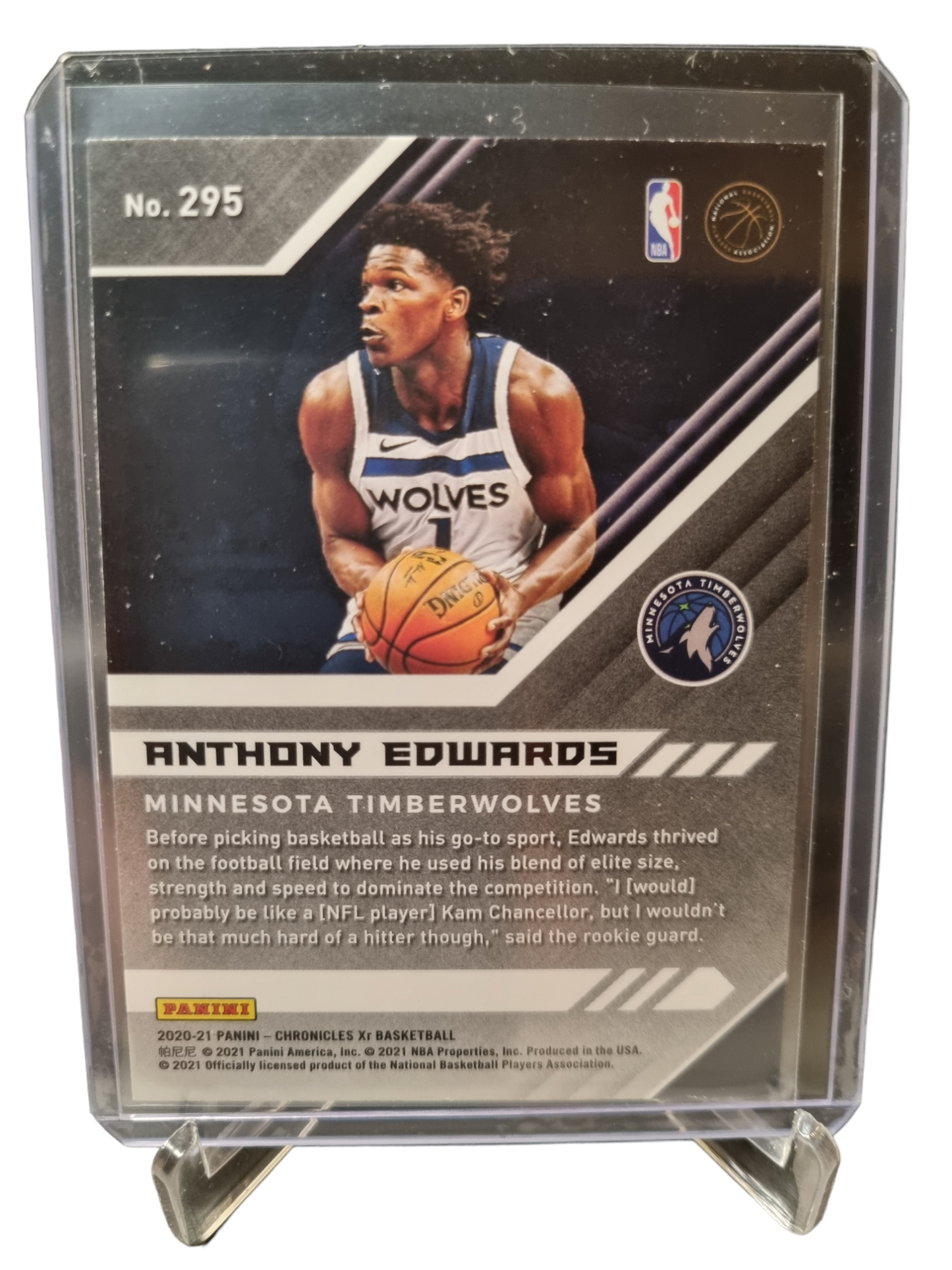 2020-21 Panini Chronicles XR #295 Anthony Edwards Rookie Card