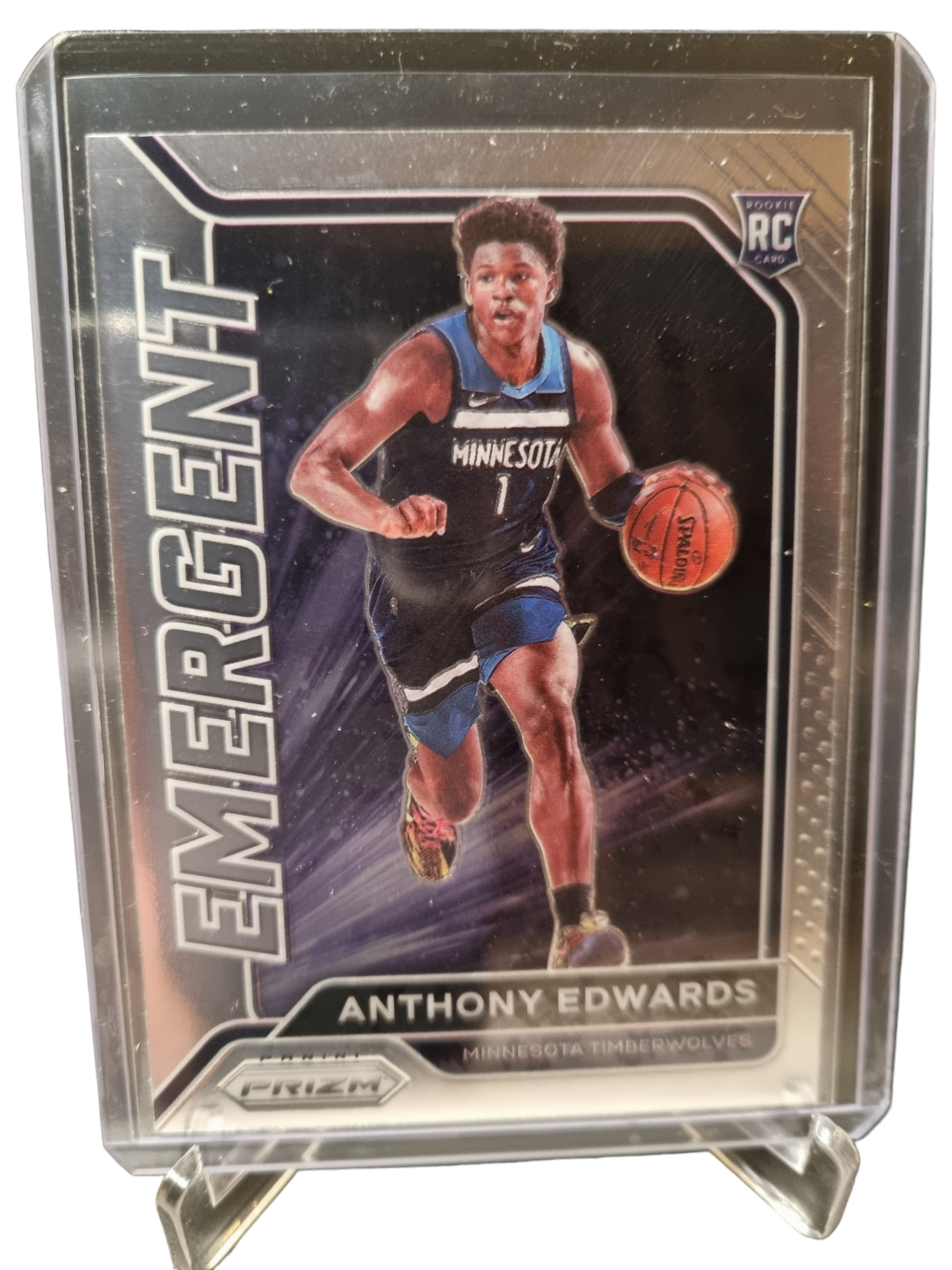 2020-21 Panini Prizm #3 Anthony Edwards Rookie Card Emergent