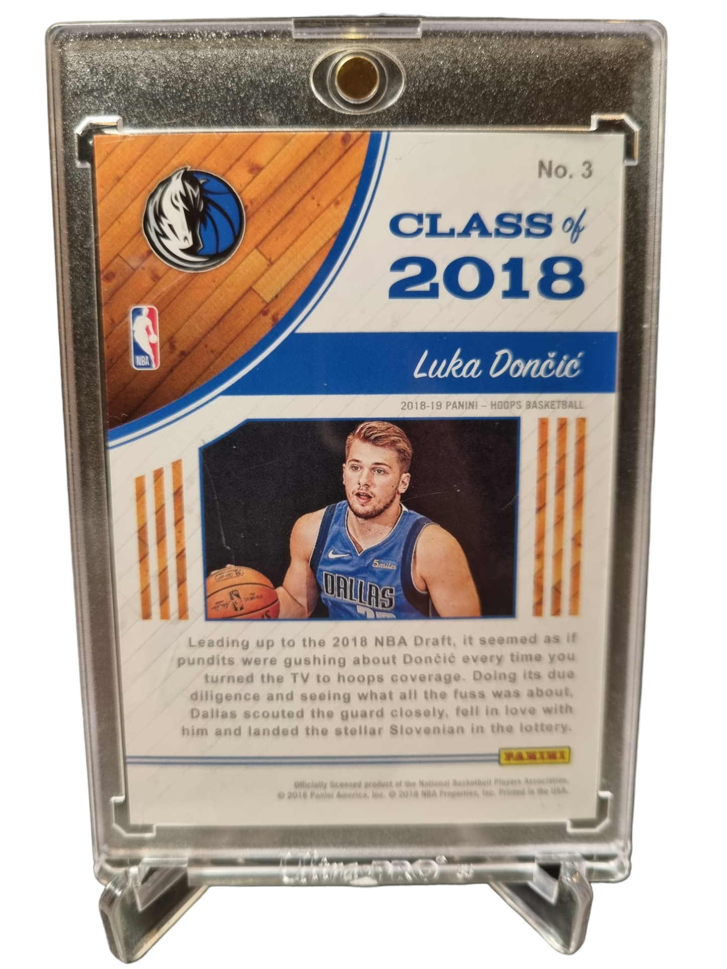 2018 Panini Hoops #3 Luka Doncic Rookie Card Class Of 2018