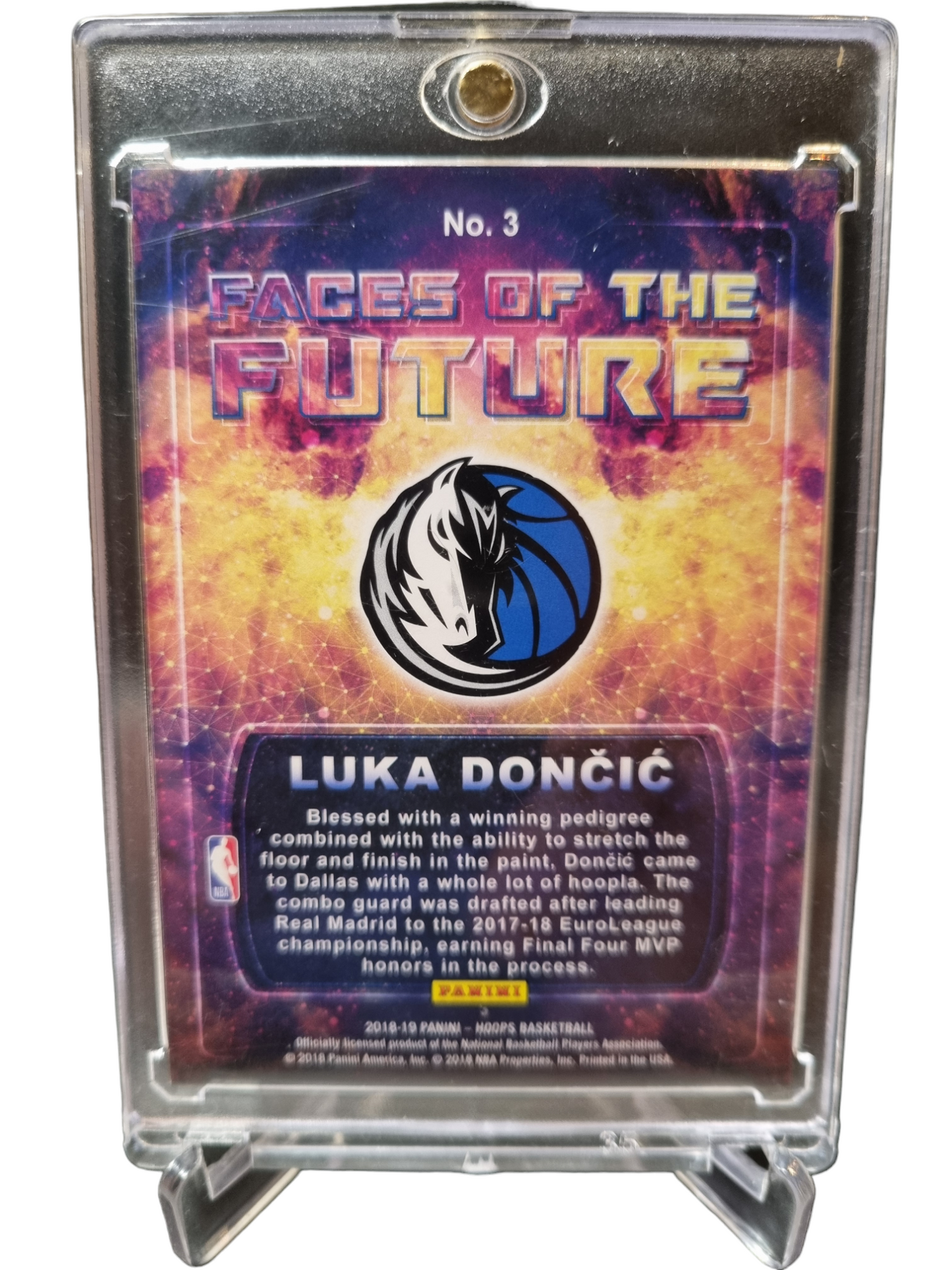 2018 Panini Hoops #3 Luka Doncic Rookie Card Faces Of The Future