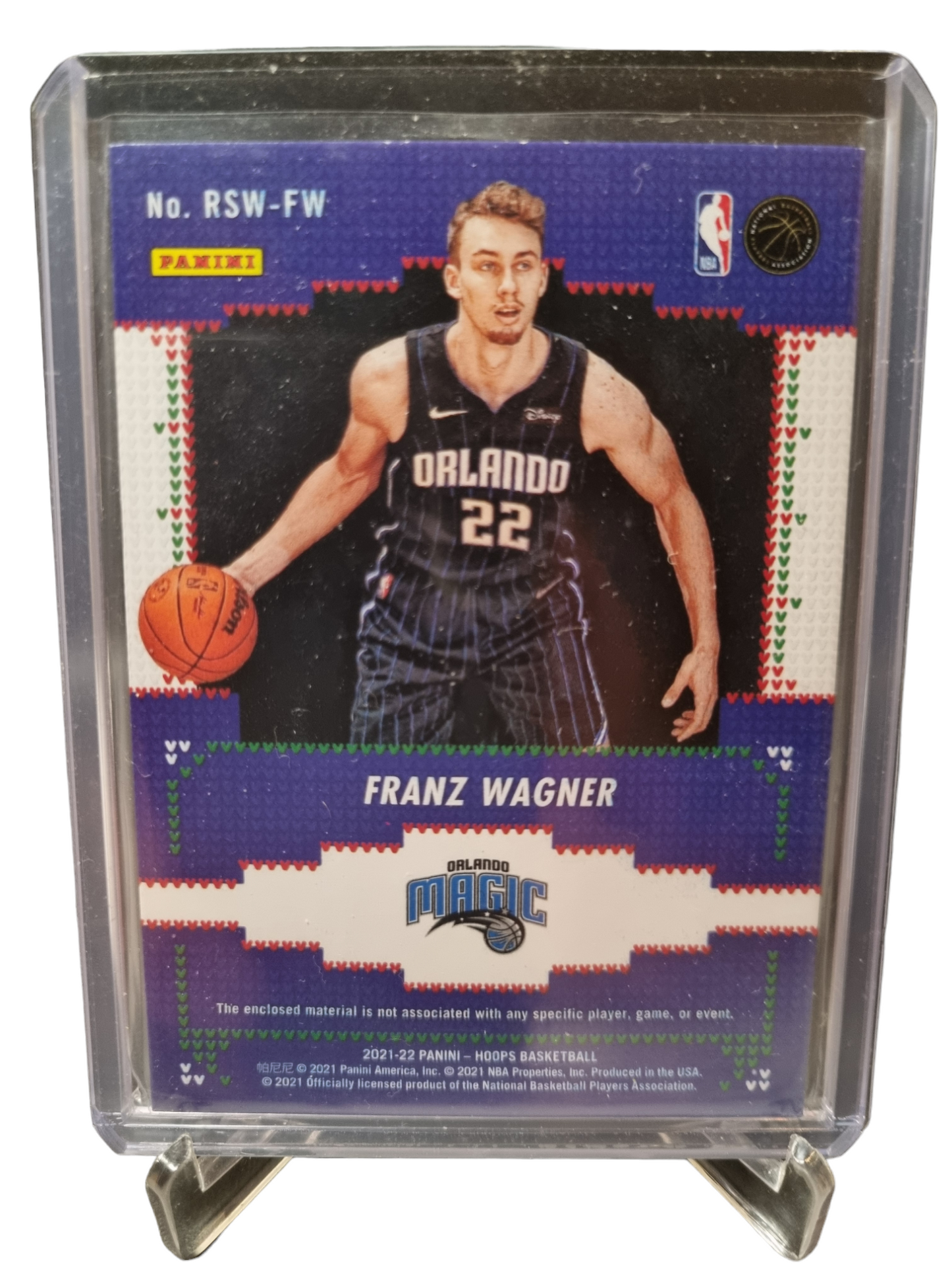 2021-22 Panini Hoops #RSW-FW Franz Wagner Rookie Card Rookie Sweaters