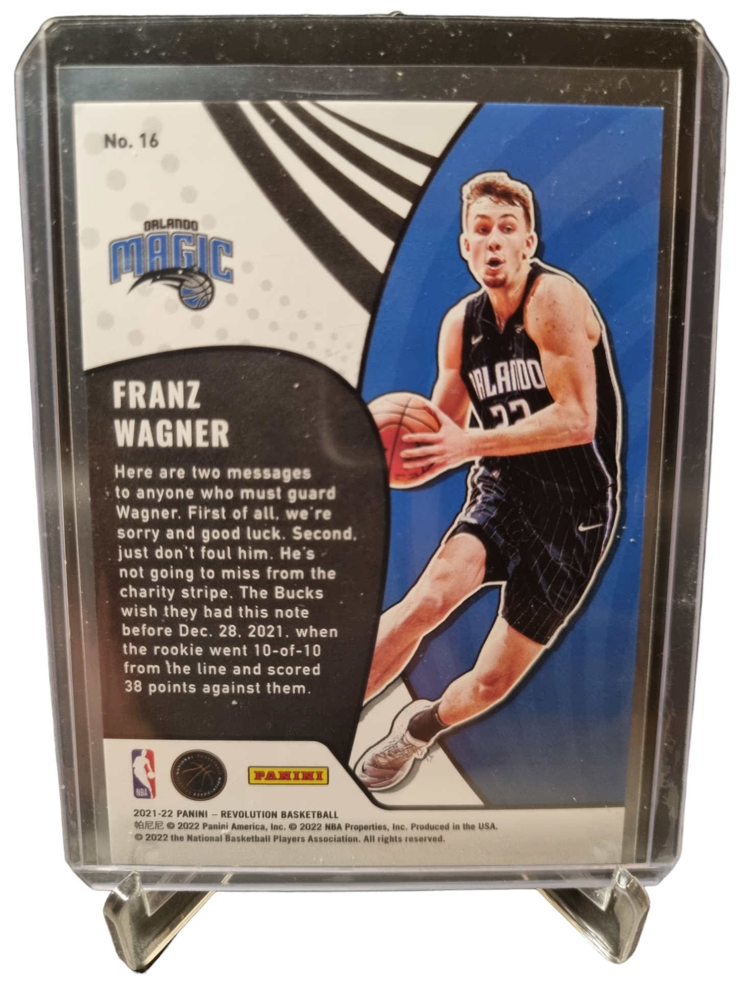 2021-22 Panini Revolution #16 Franz Wagner Rookie Card Vortex