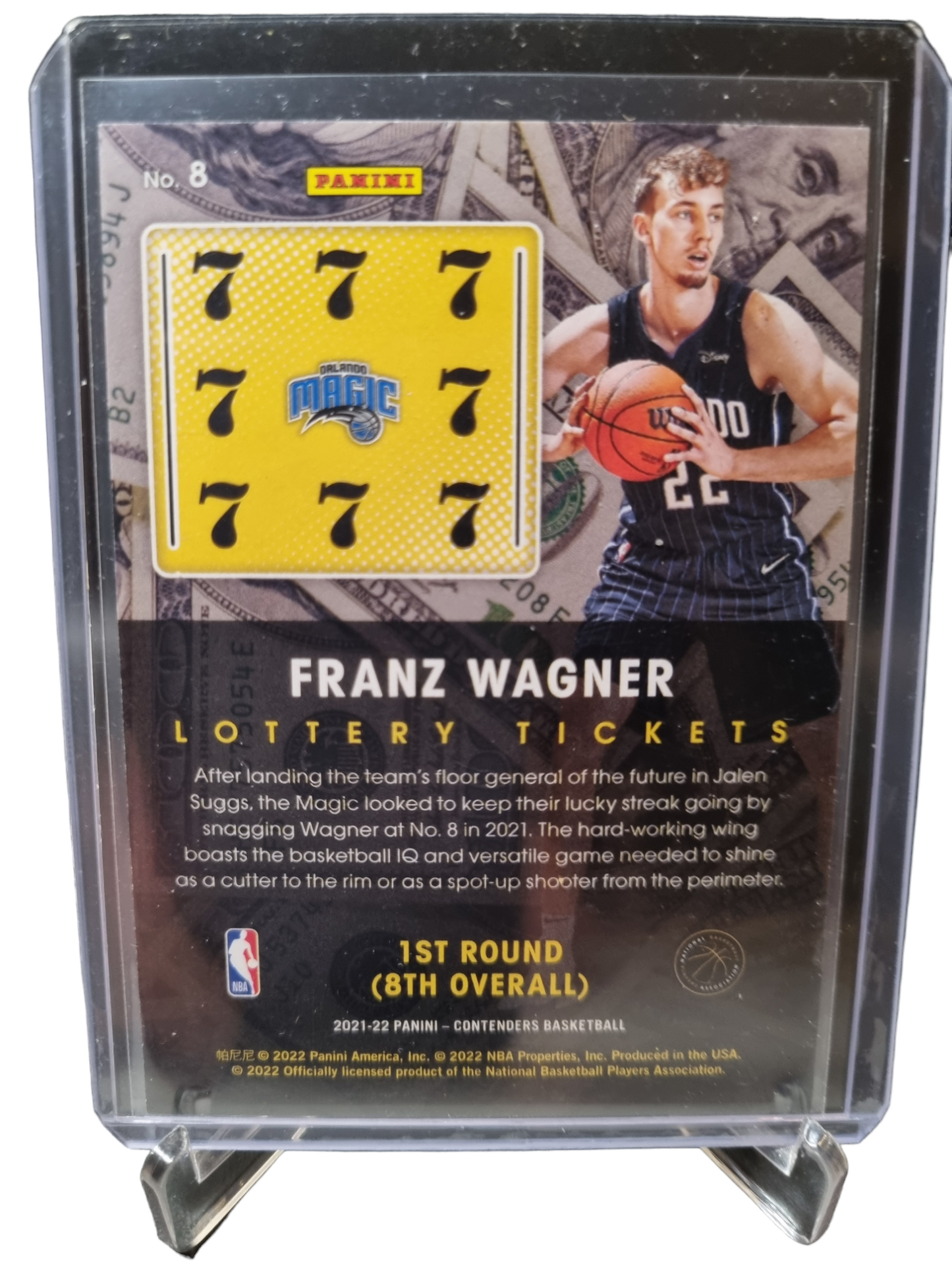 2021-22 Panini Contenders #8 Franz Wagner Rookie Card Lottery Ticket