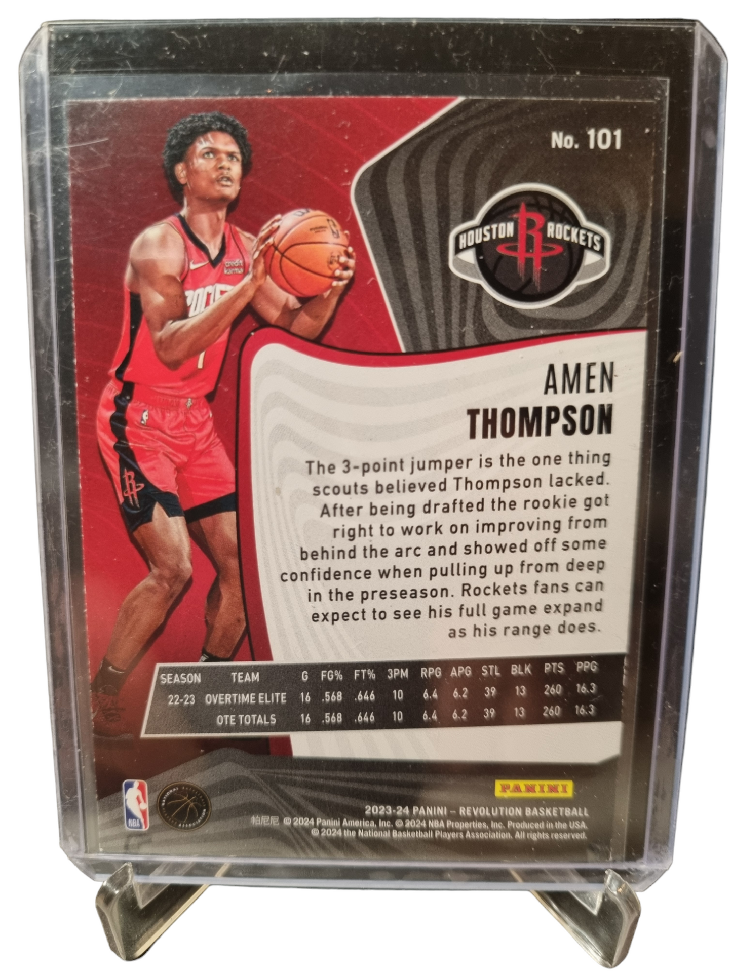 2023-24 Panini Revolution #101 Amen Thompson Rookie Card