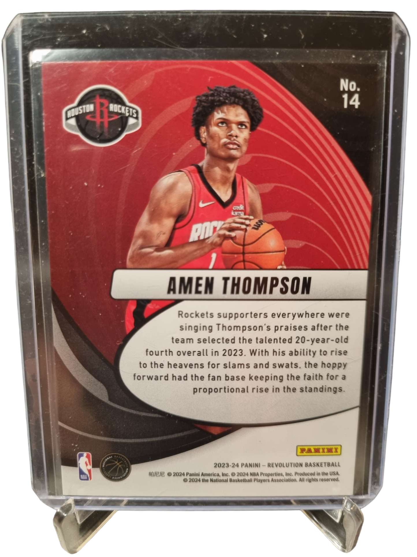 2023-24 Panini Revolution #14 Amen Thompson Rookie Card Vortex