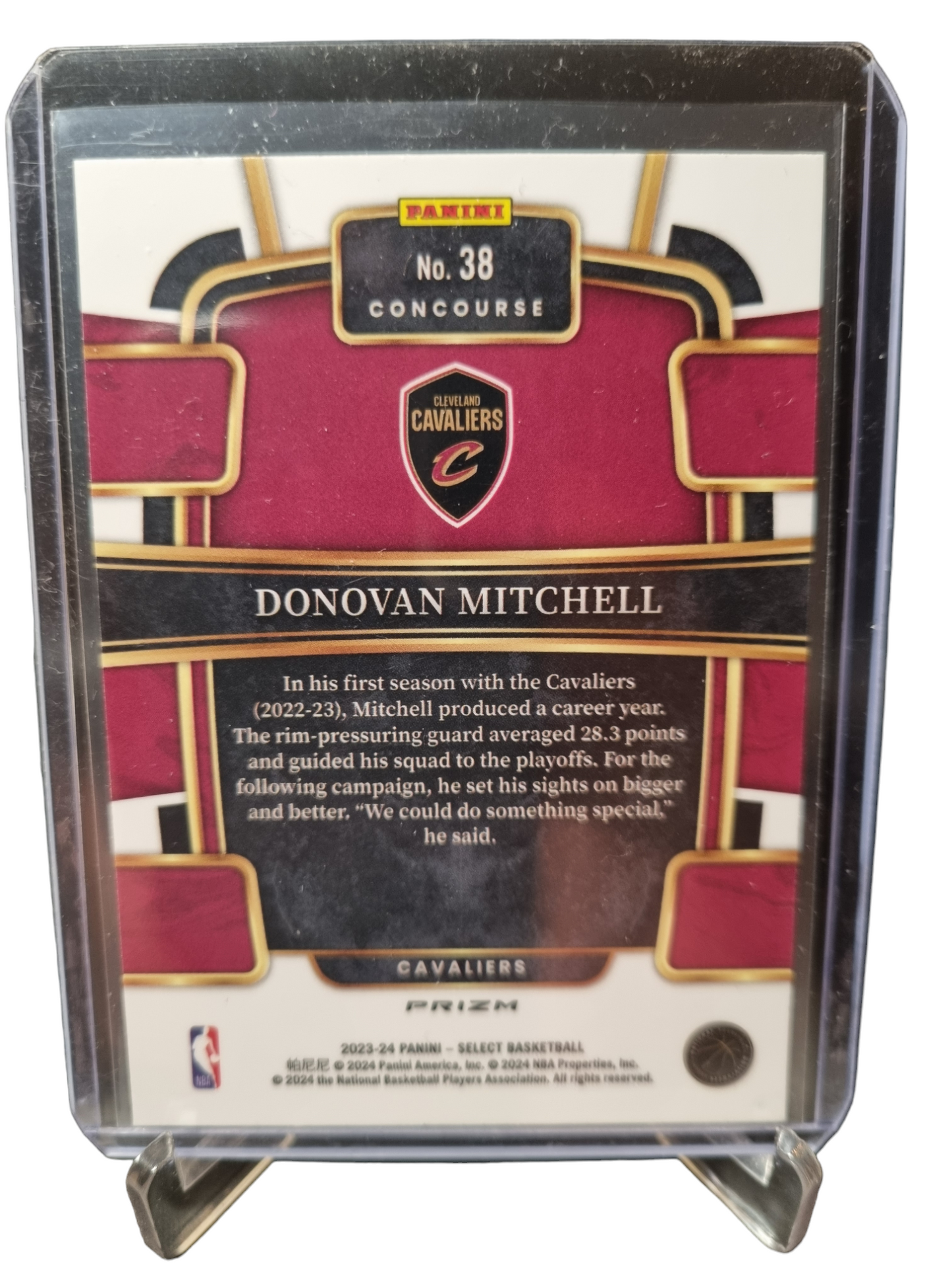 2023-24 Panini Select #38 Donovan Mitchell Scope Silver Prizm