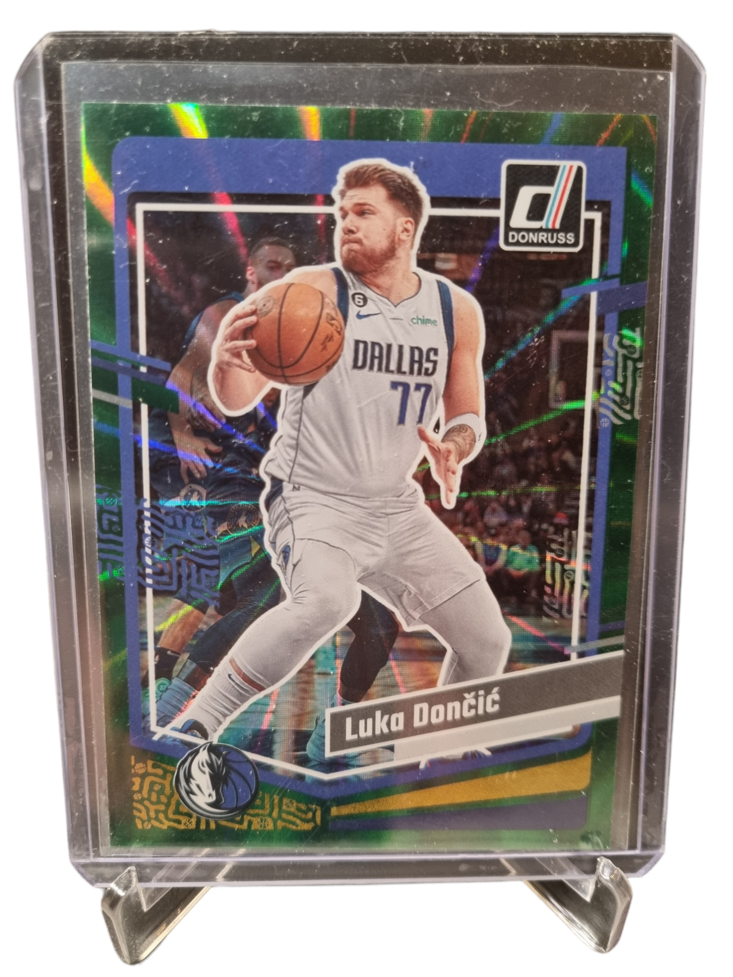 2023-24 Panini Donruss #141 Luka Doncic Green Laser Holo