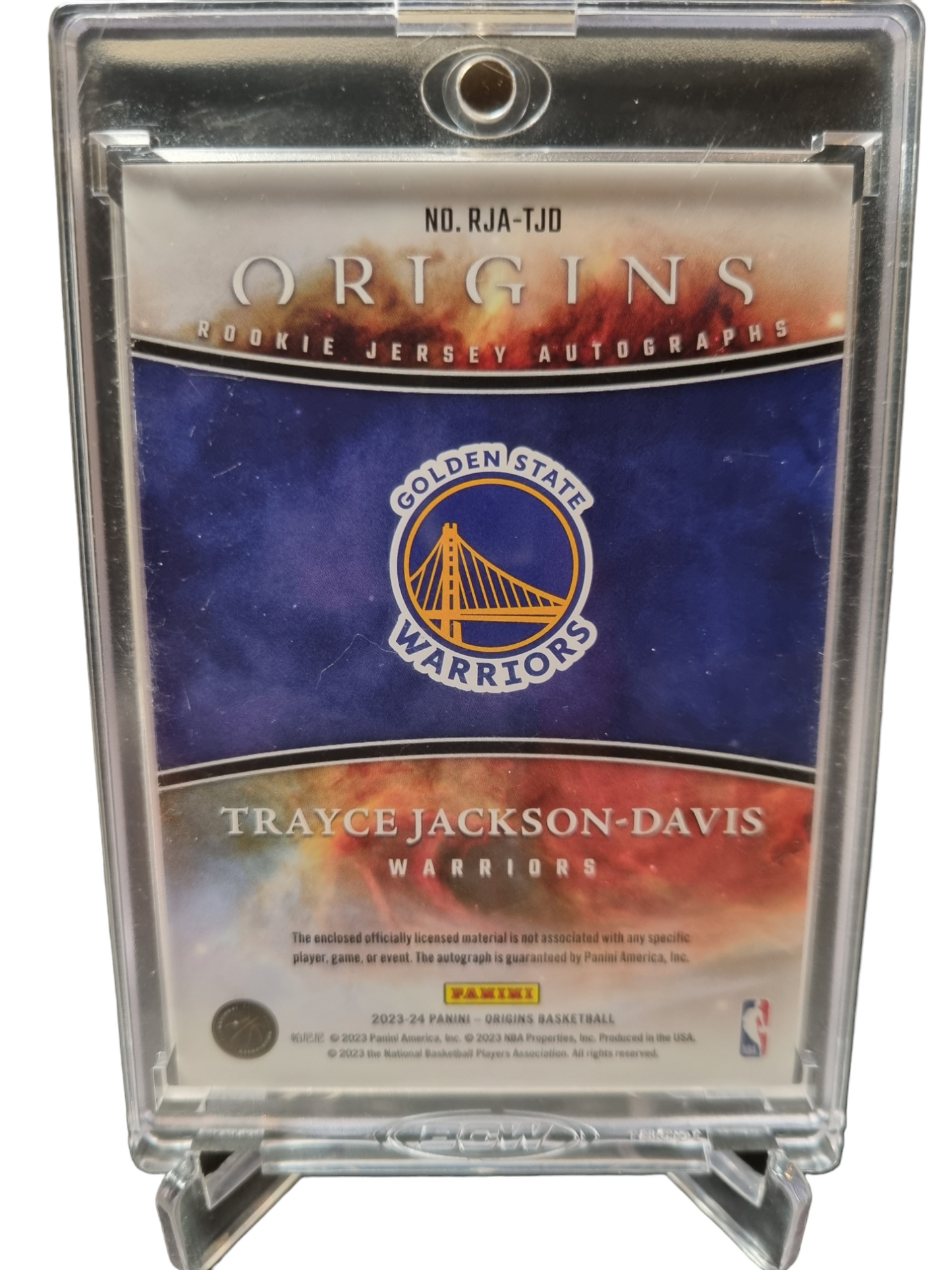 2023-24 Panini Origins #RJA-TJD Trayce Jackson-Davis Rookie Card RPA Patch Autograph