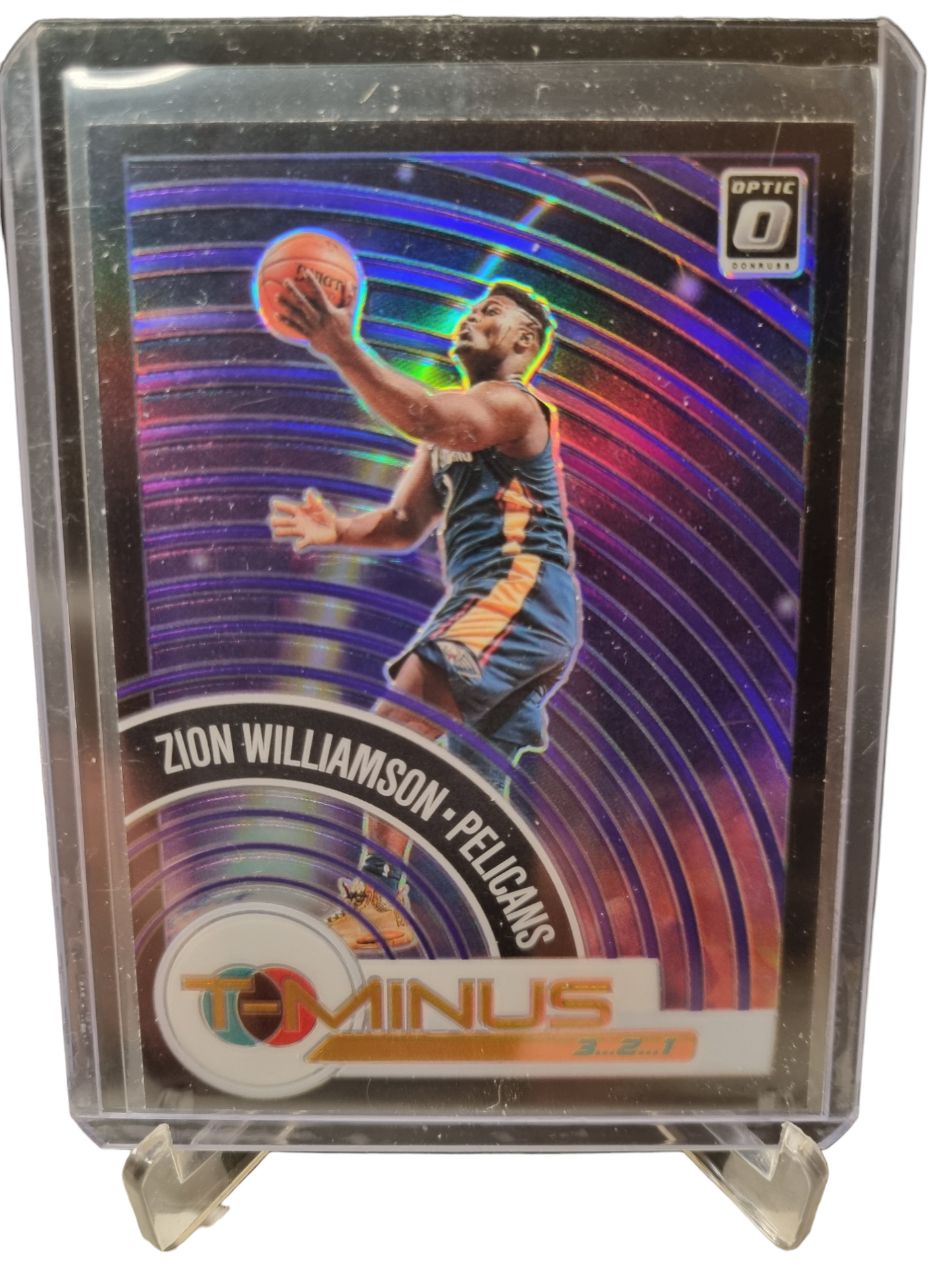 2020-21 Panini Donruss Optic #8 Zion WilliamsonT-Minus 3 2 1 Purple Prizm