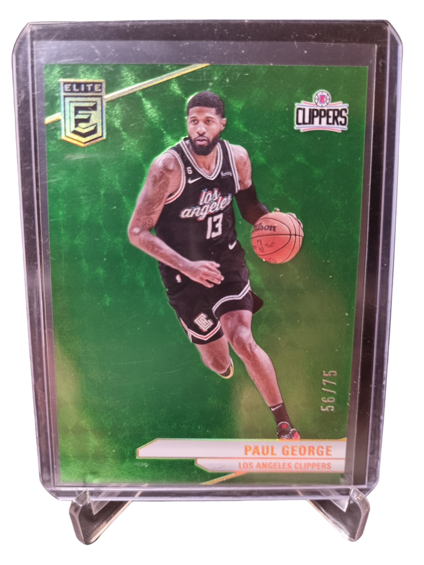 2023-24 Panini Donruss Elite #17 Paul George Elite Green 56/75