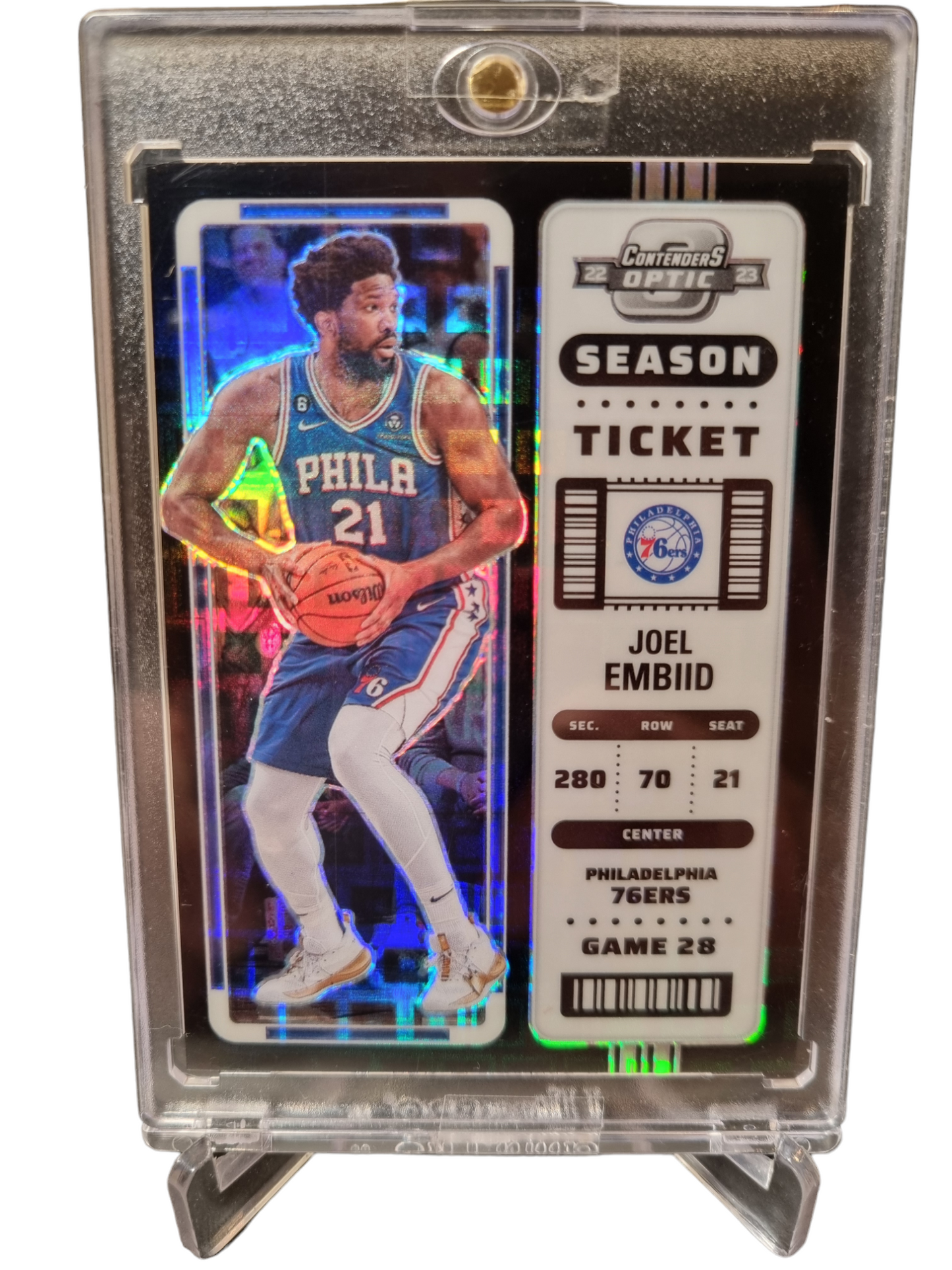 2022-23 Panini Donruss Optic #3 Joel Embiid Black Pandora Prizm SSP