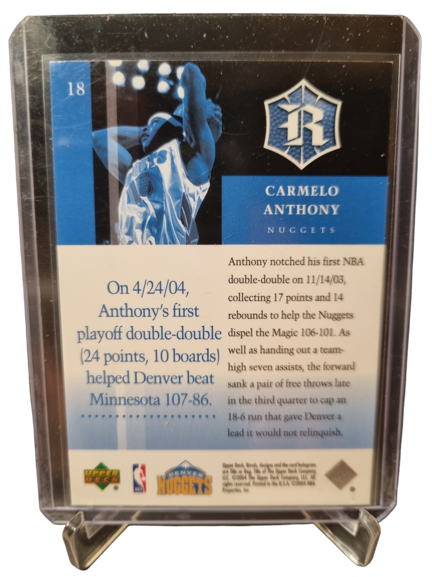 2004 Upper Deck #18 Carmelo Anthony Rivals