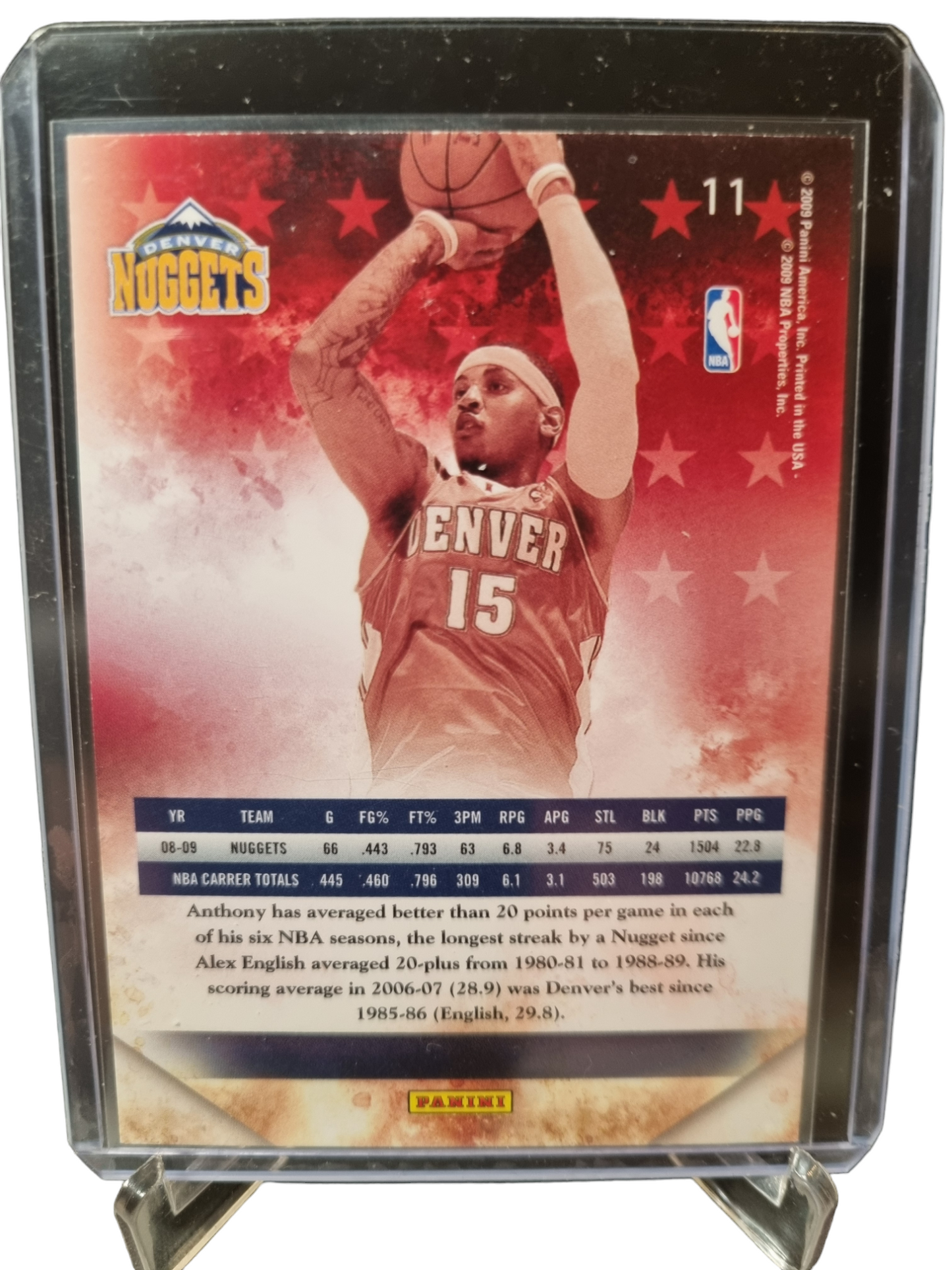 2009 Panini #11 Carmelo Anthony All-Pro